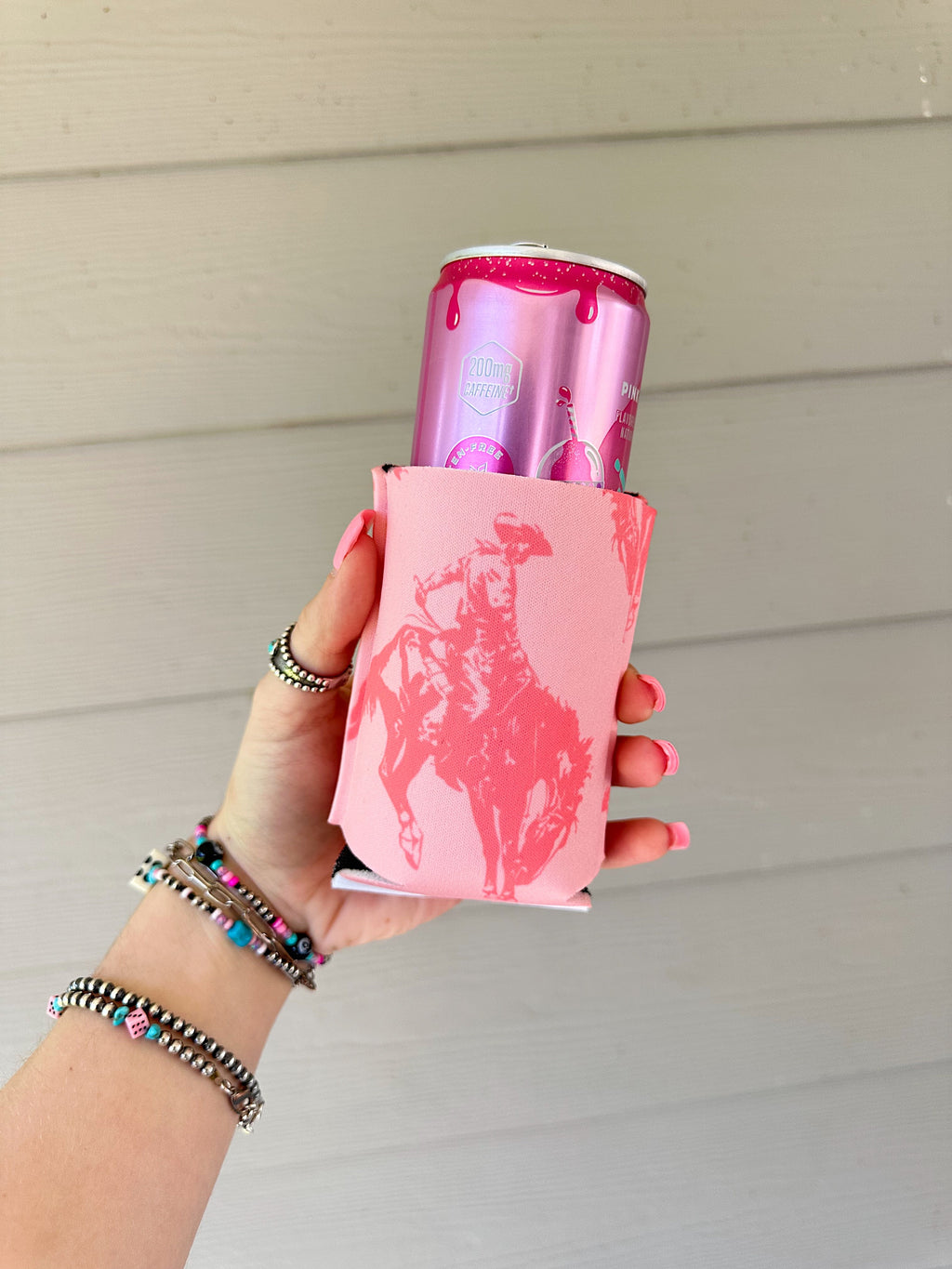 Pink Cowboy Koozie (2 sizes)