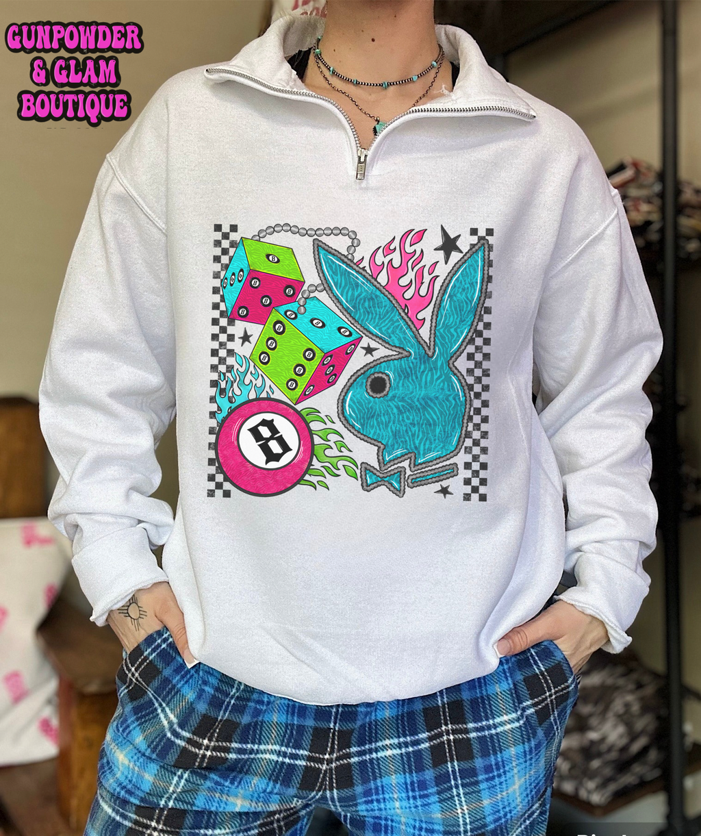 Grunge Bunny Quarter Zip