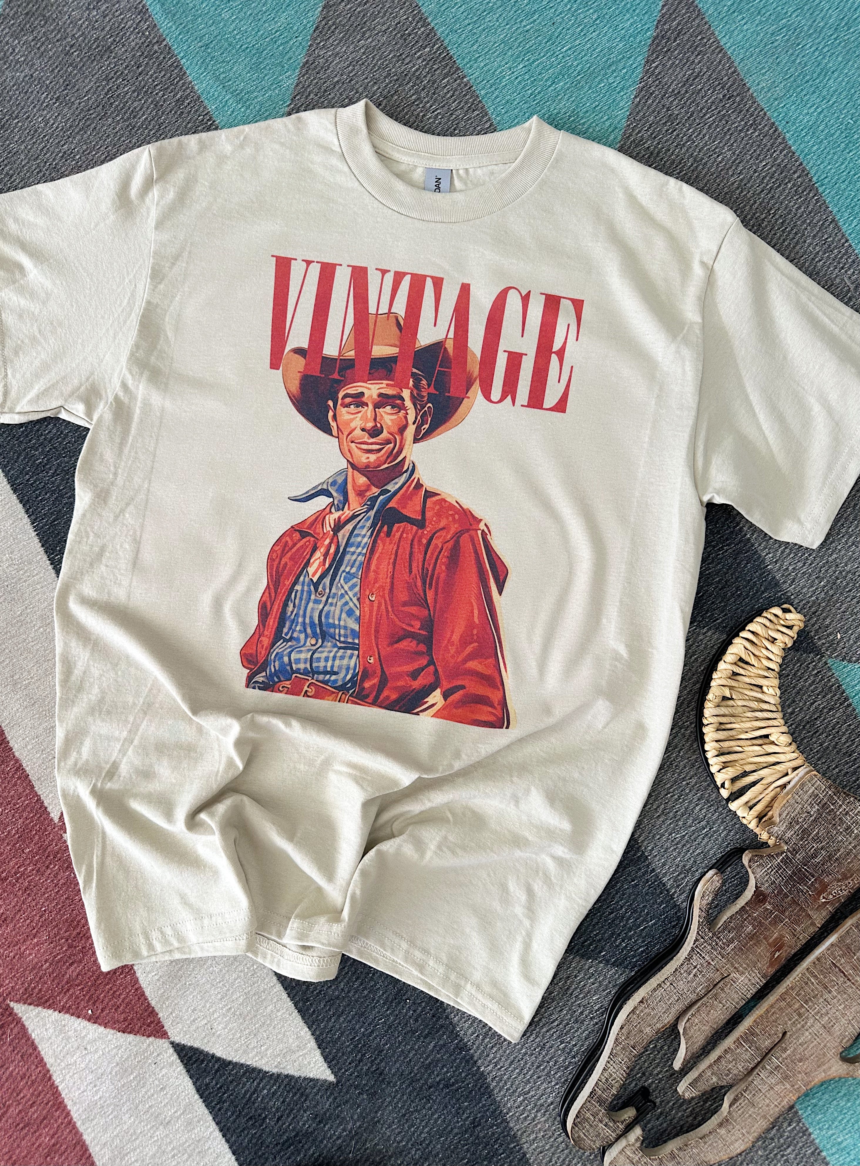 Vintage Cowboy TEE or CREWNECK