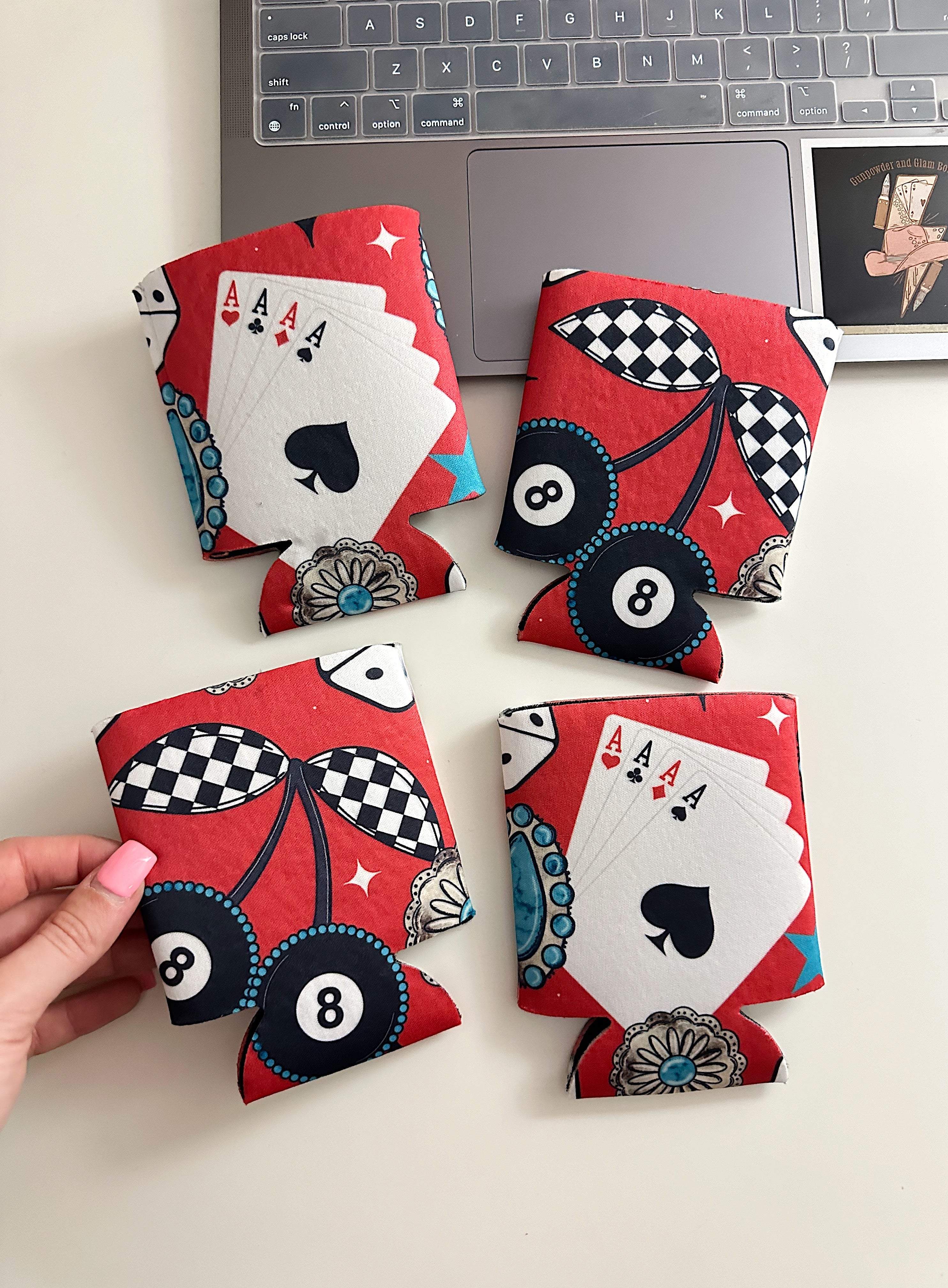 8 Ball Cherry Koozie (2 sizes)