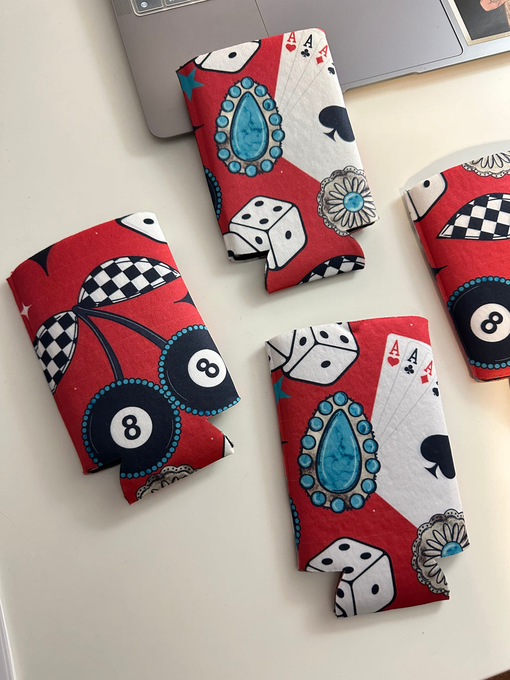 8 Ball Cherry Koozie (2 sizes)