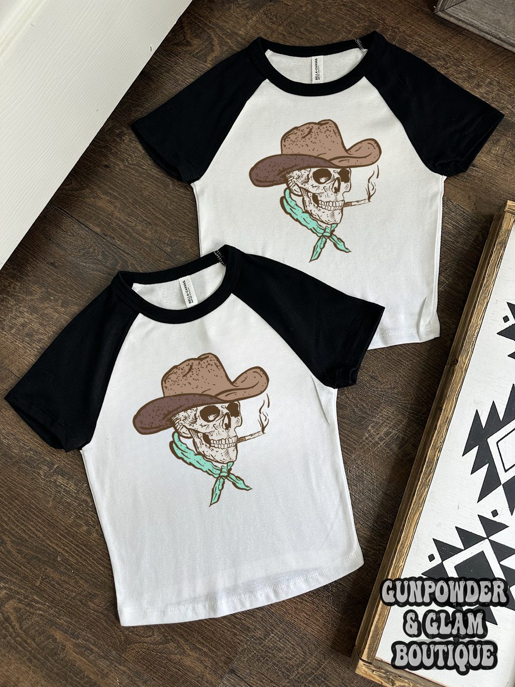 Cowboy Skelly Baby Tee