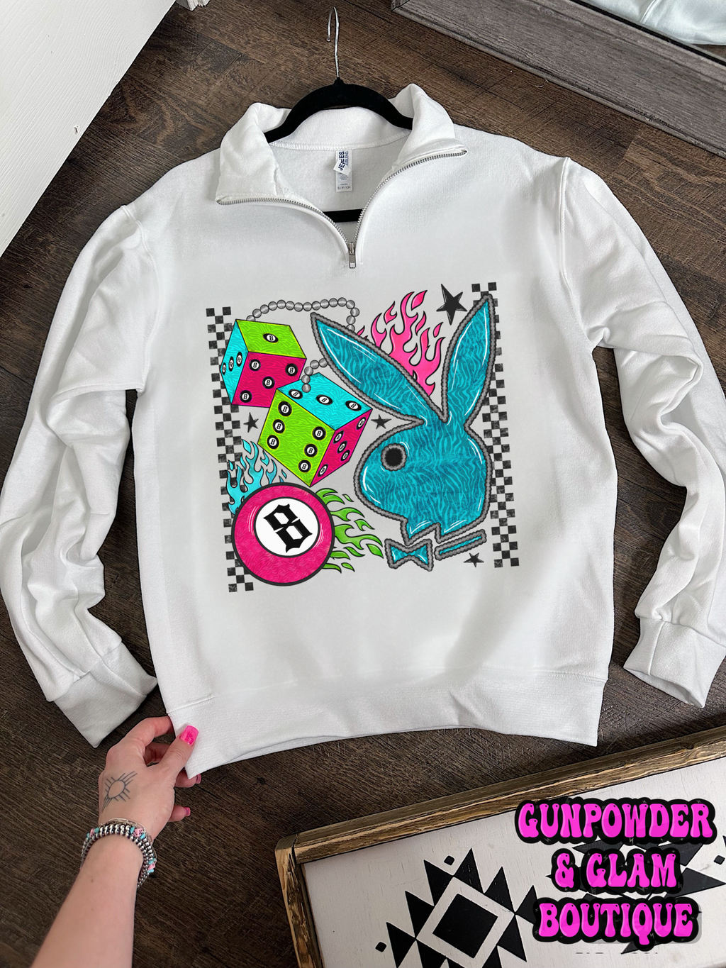 Grunge Bunny Quarter Zip