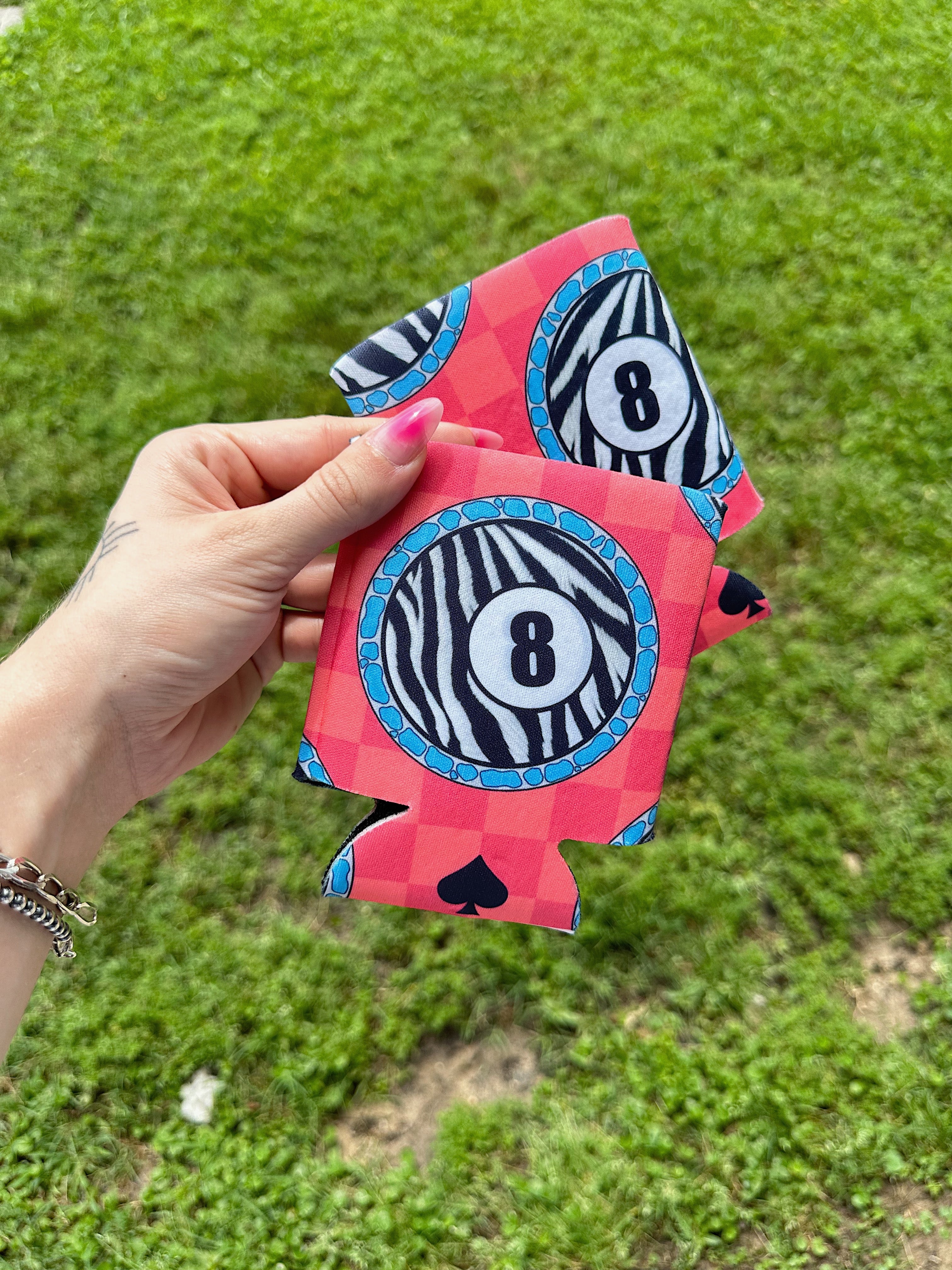 8 Ball Zebra Koozie (2 sizes)