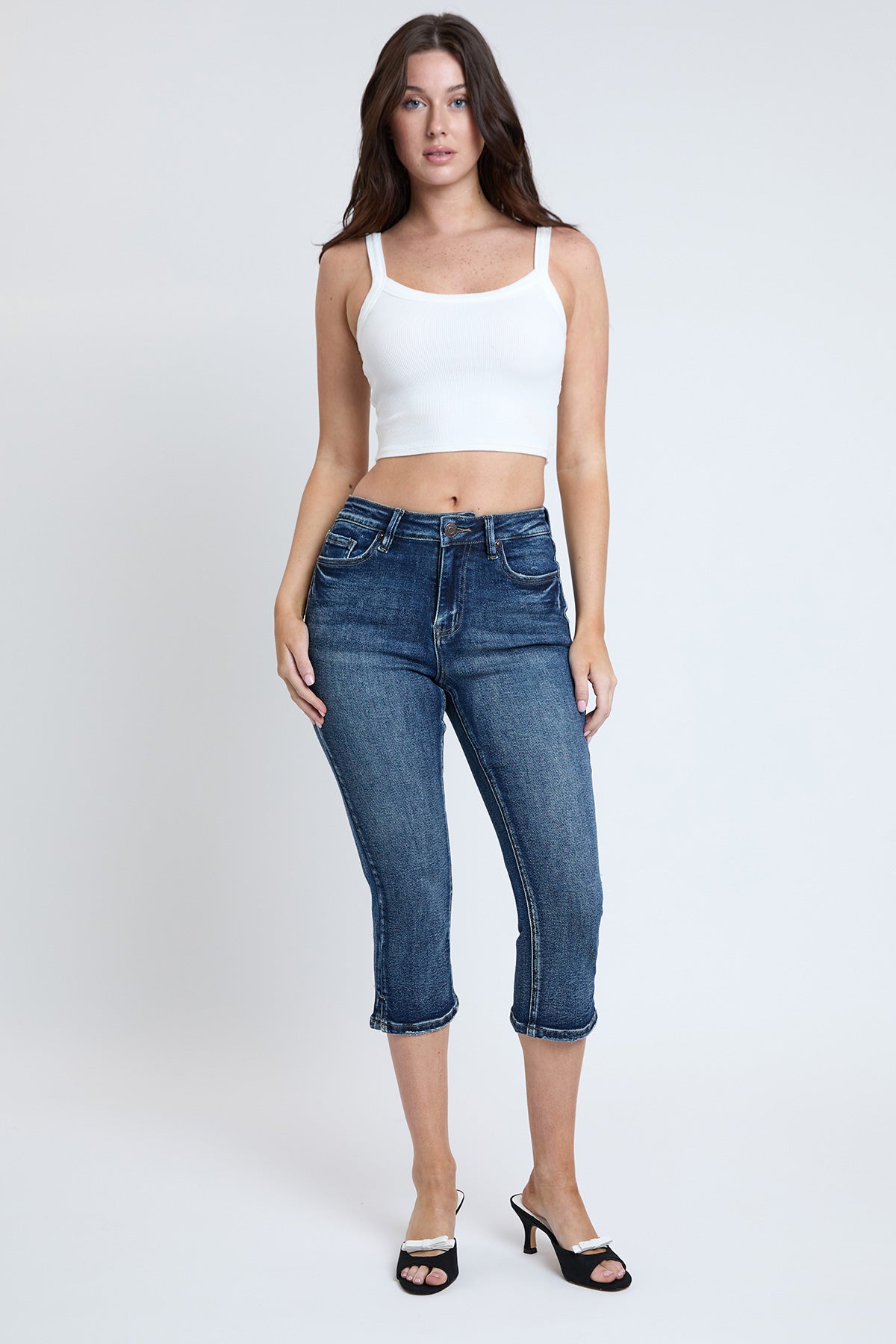 Women's Luxe High Rise Capri with Side Slit