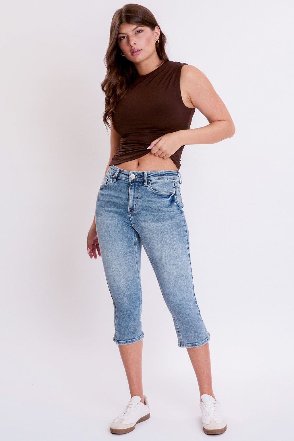 Women's Luxe High Rise Capri with Side Slit