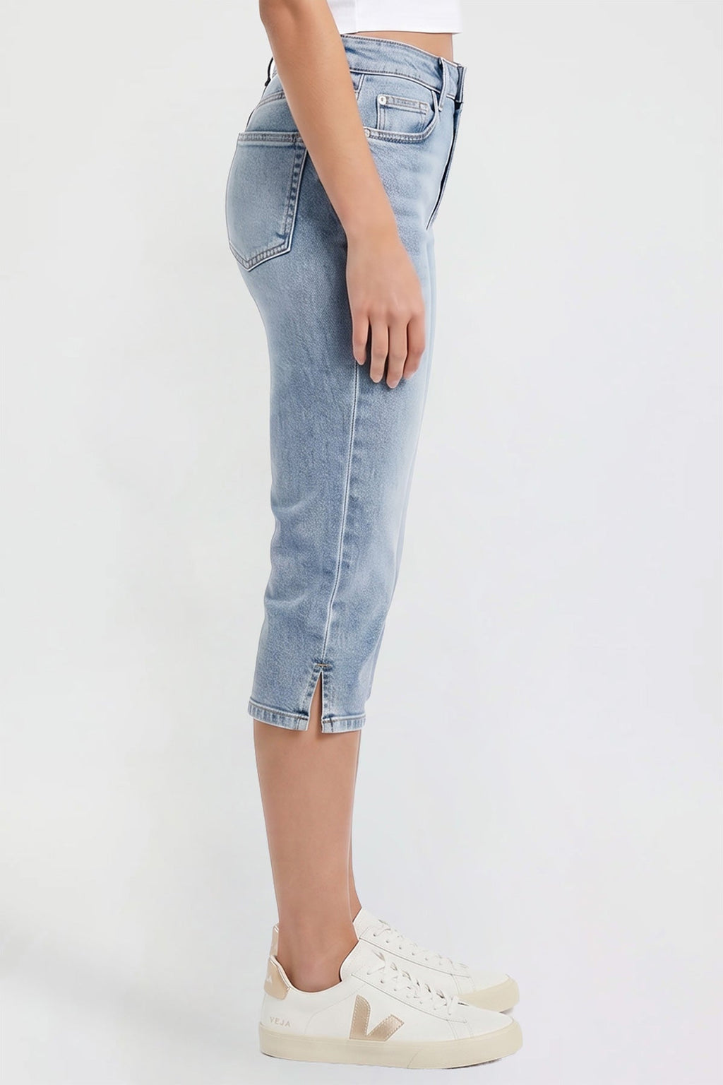 Women's Luxe High Rise Capri with Side Slit