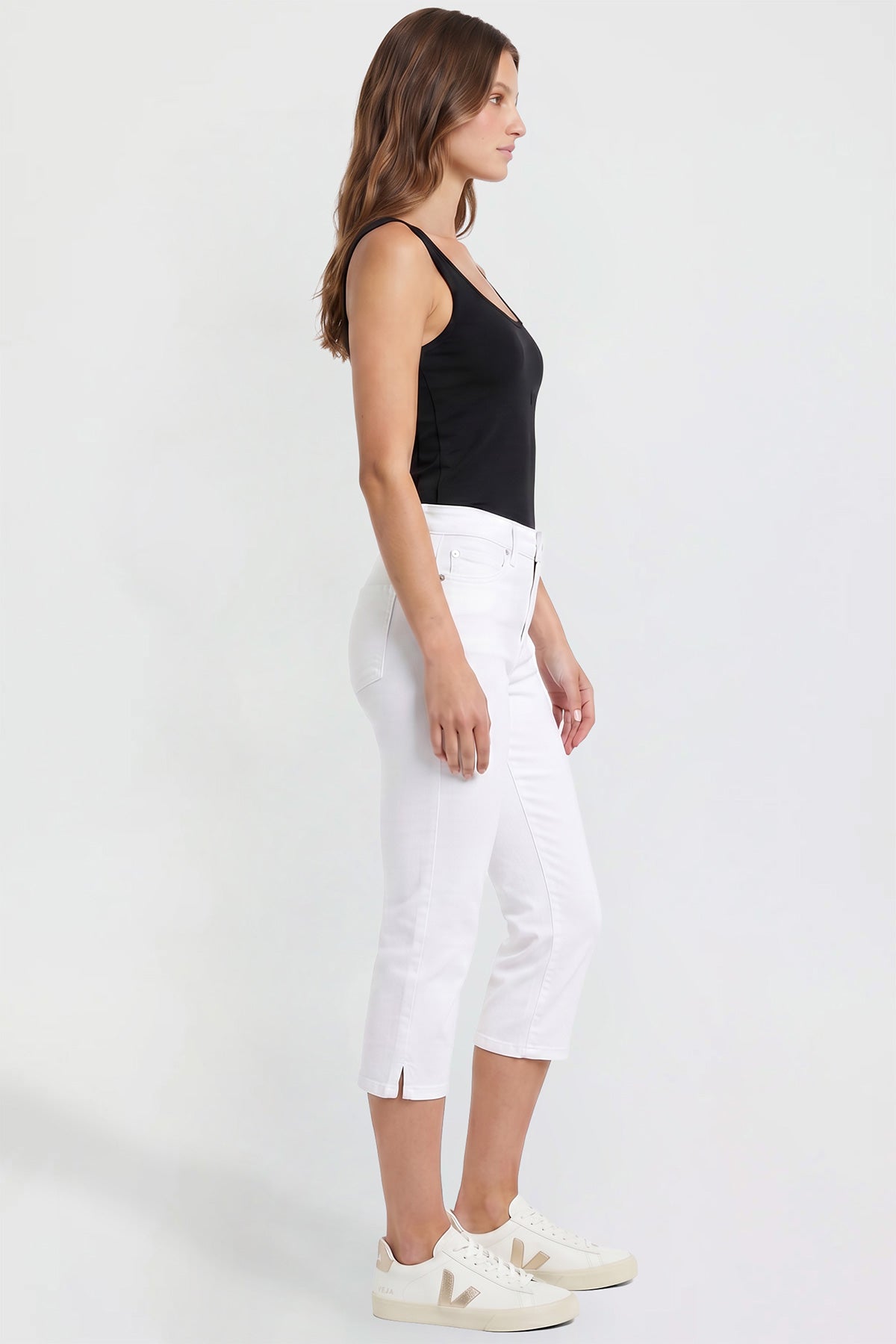 Women's Luxe High Rise Capri with Side Slit