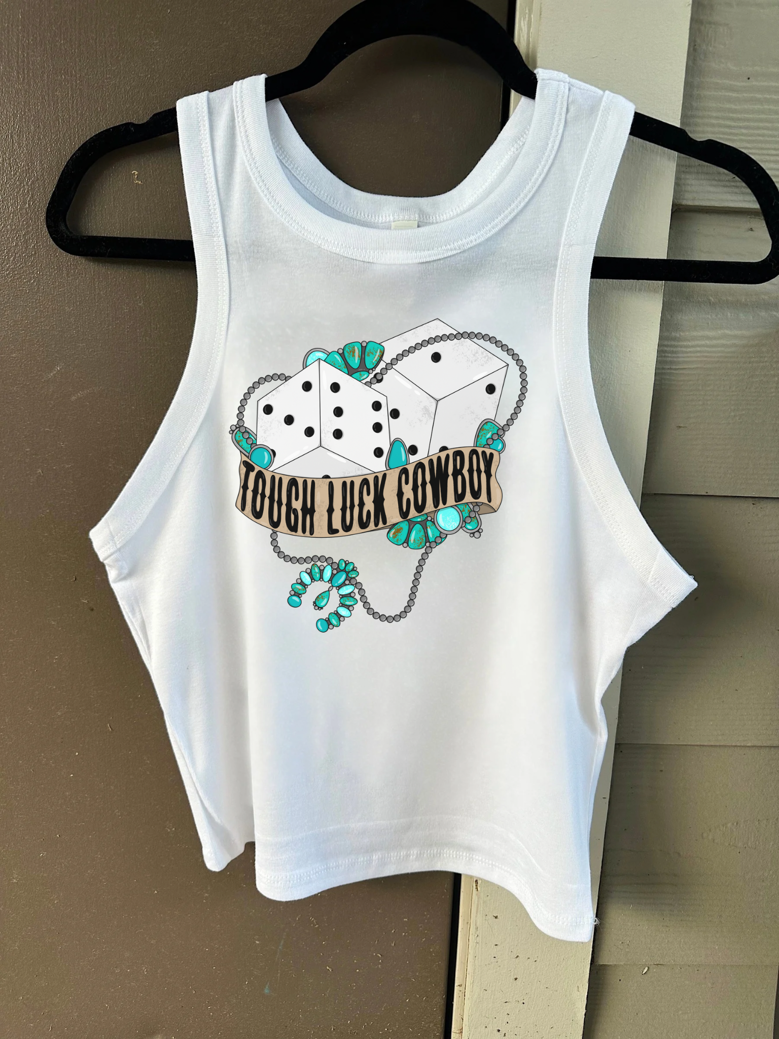 Tough Luck Cowboy Cropped Tank