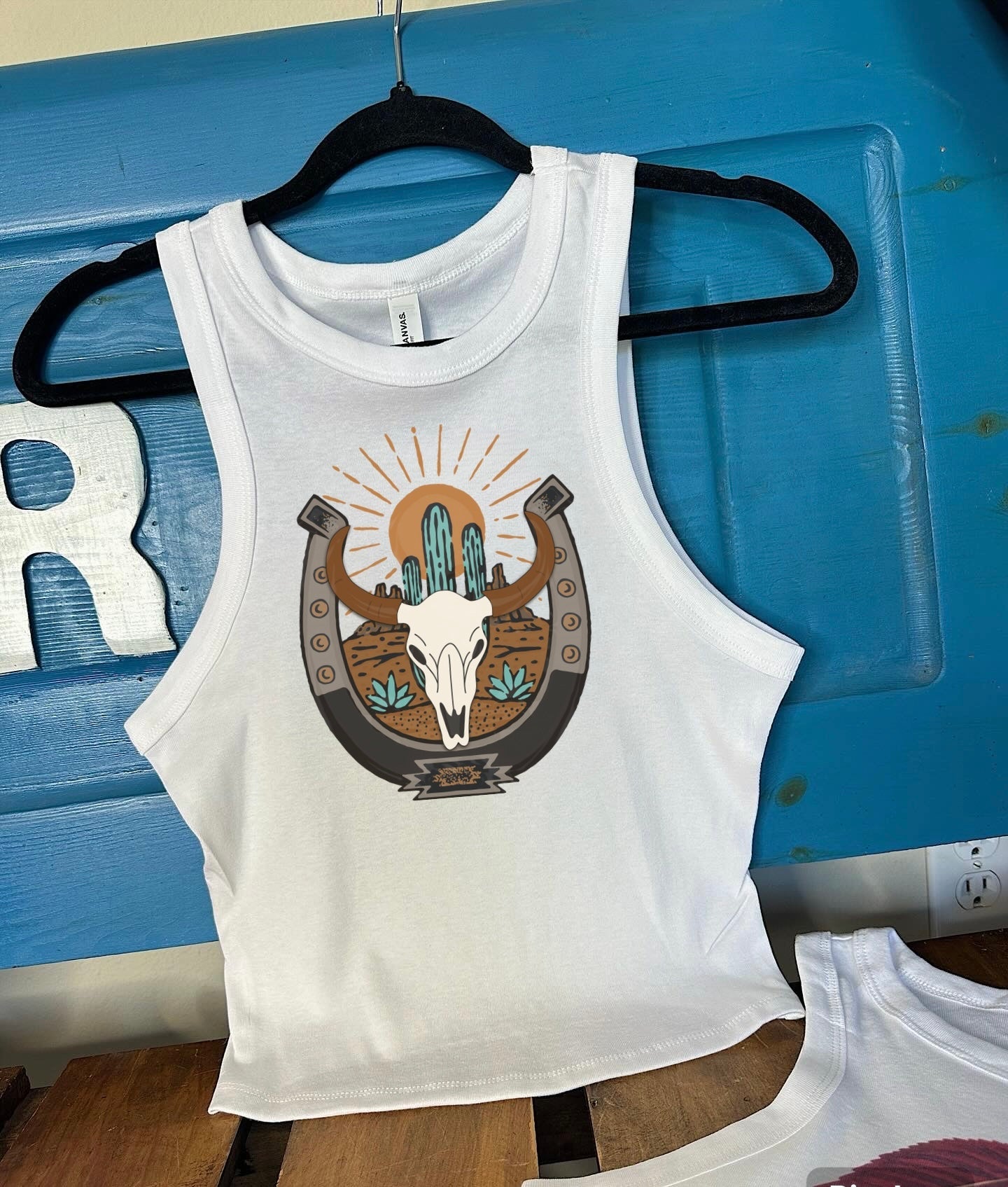 Desert Horseshoe Cropped Tank