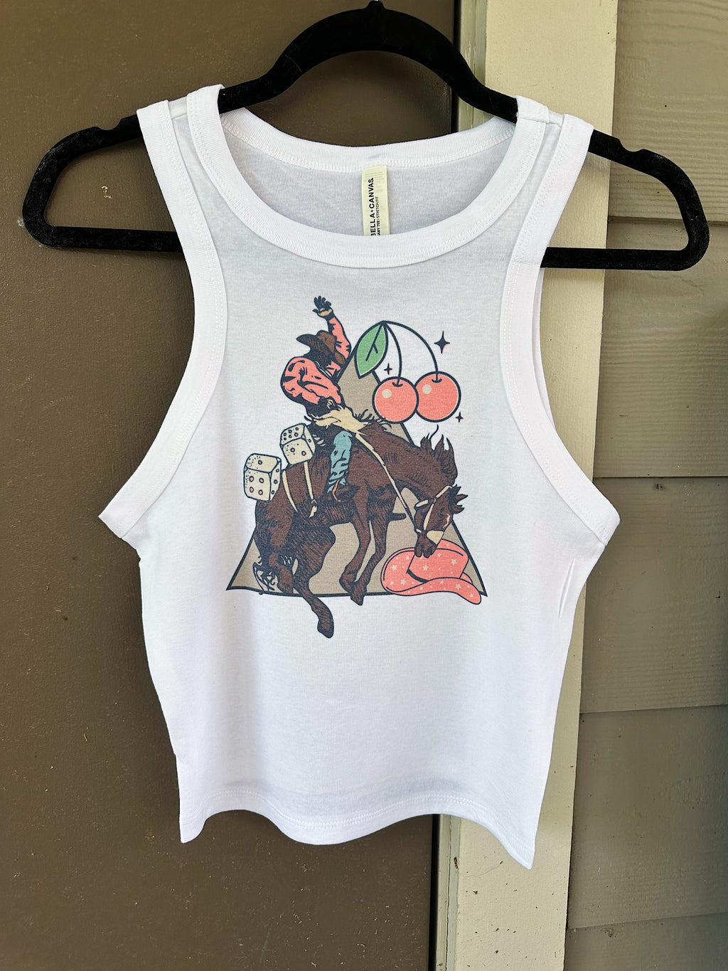 Cherry Cowboy Cropped Tank