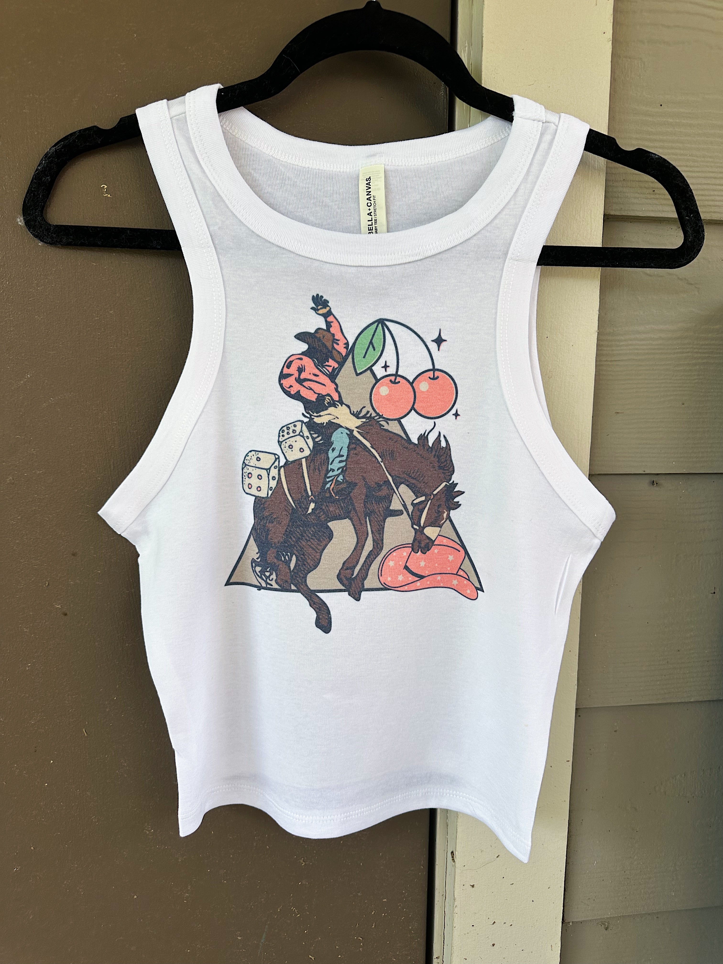 Cherry Cowboy Cropped Tank