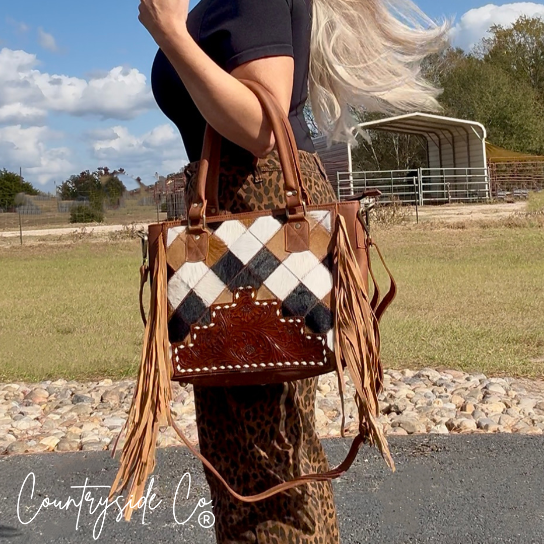 Conway Cowhide Concealed Carry Purse