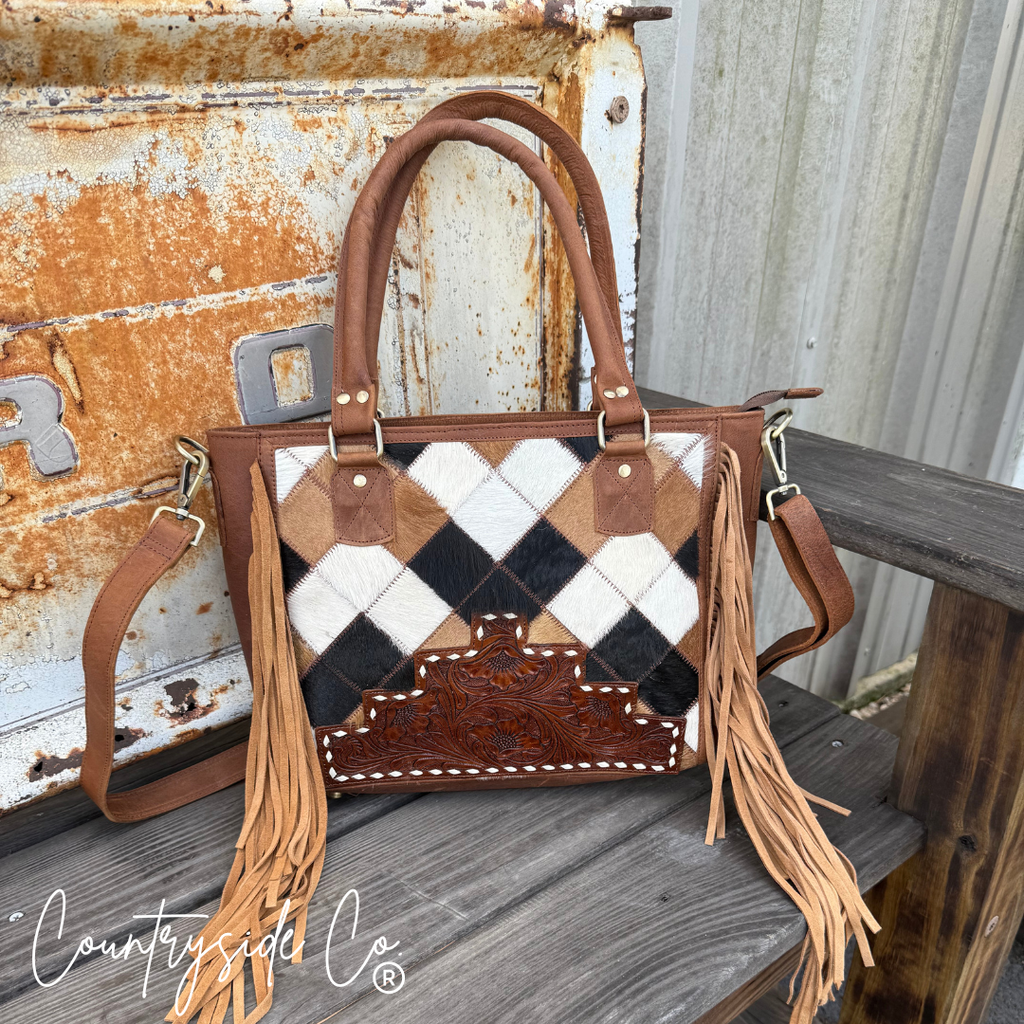 Conway Cowhide Concealed Carry Purse