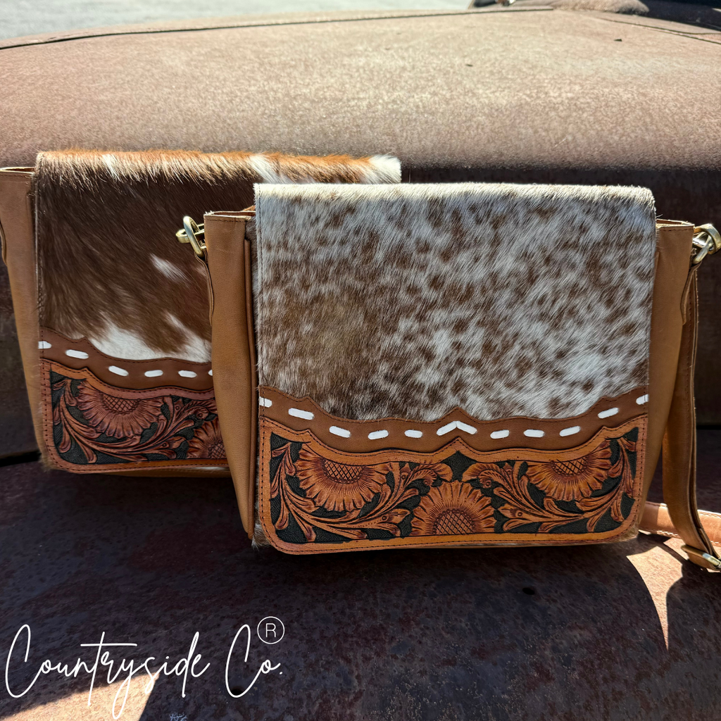 Magdalene Cowhide Concealed Carry Purse