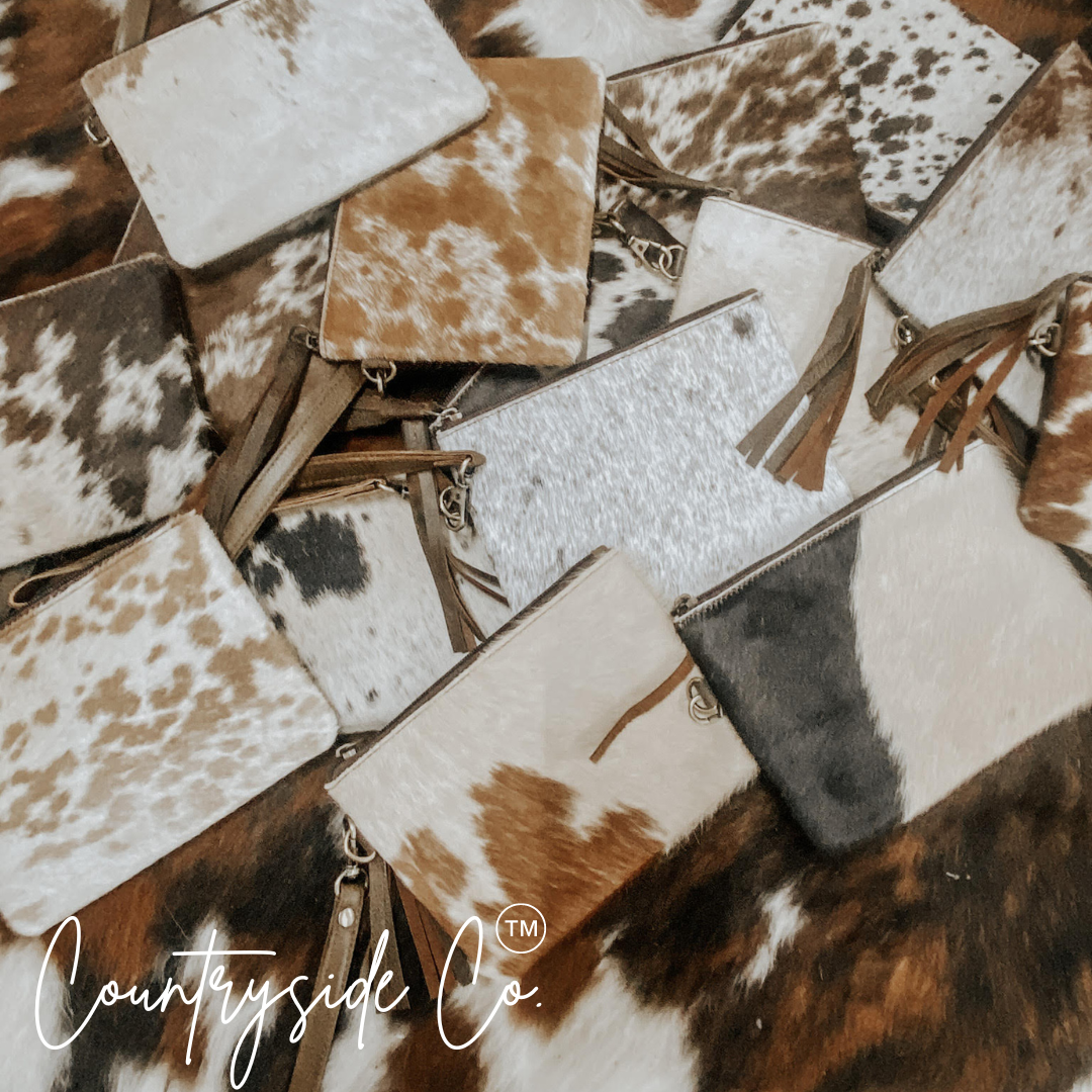 Colette Cowhide Wristlet
