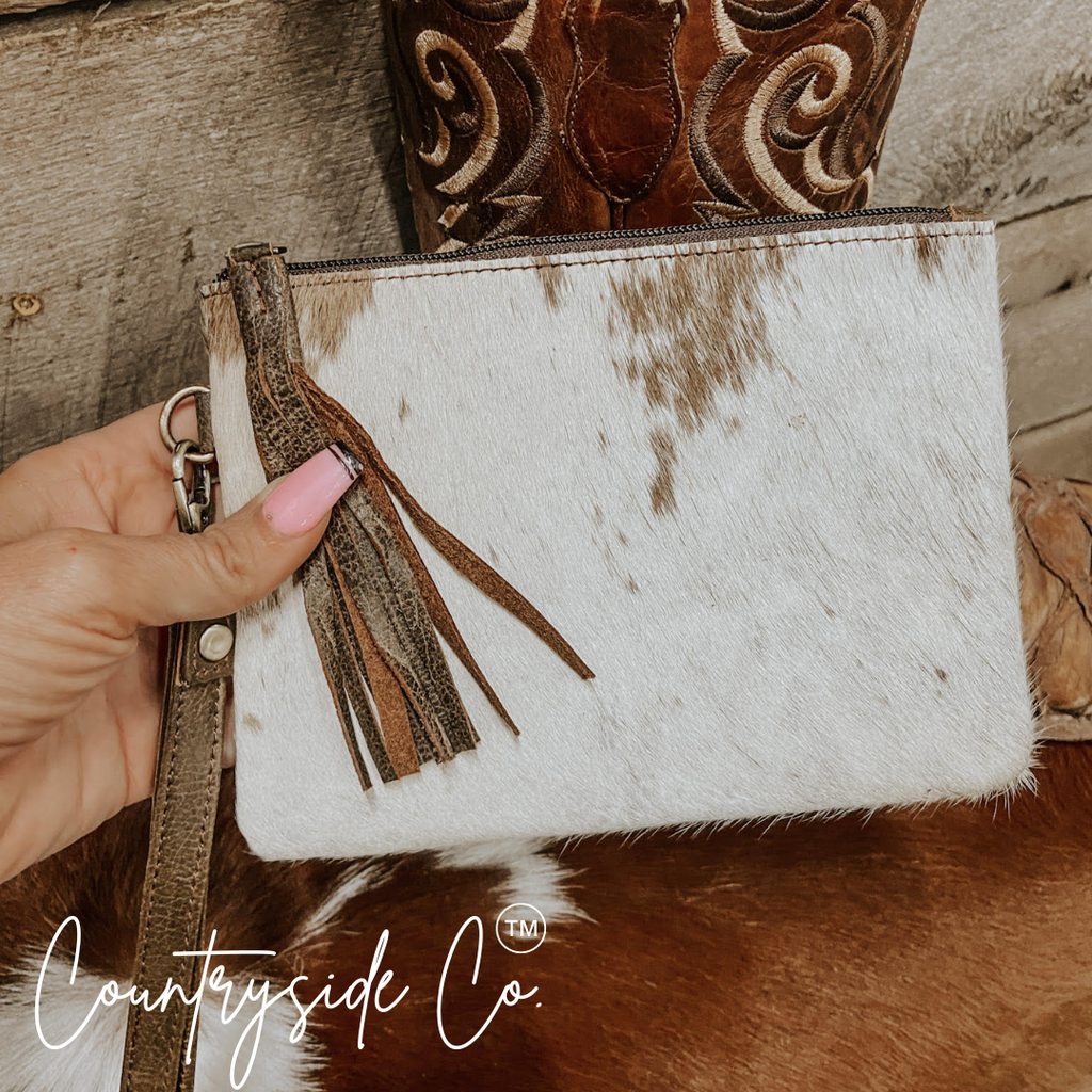 Colette Cowhide Wristlet