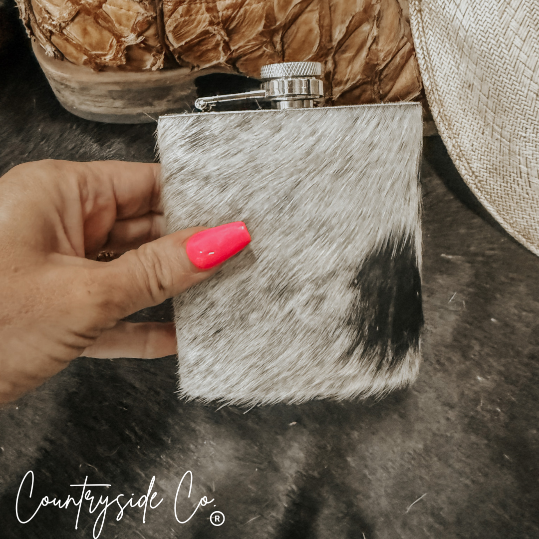 Cowhide Flask