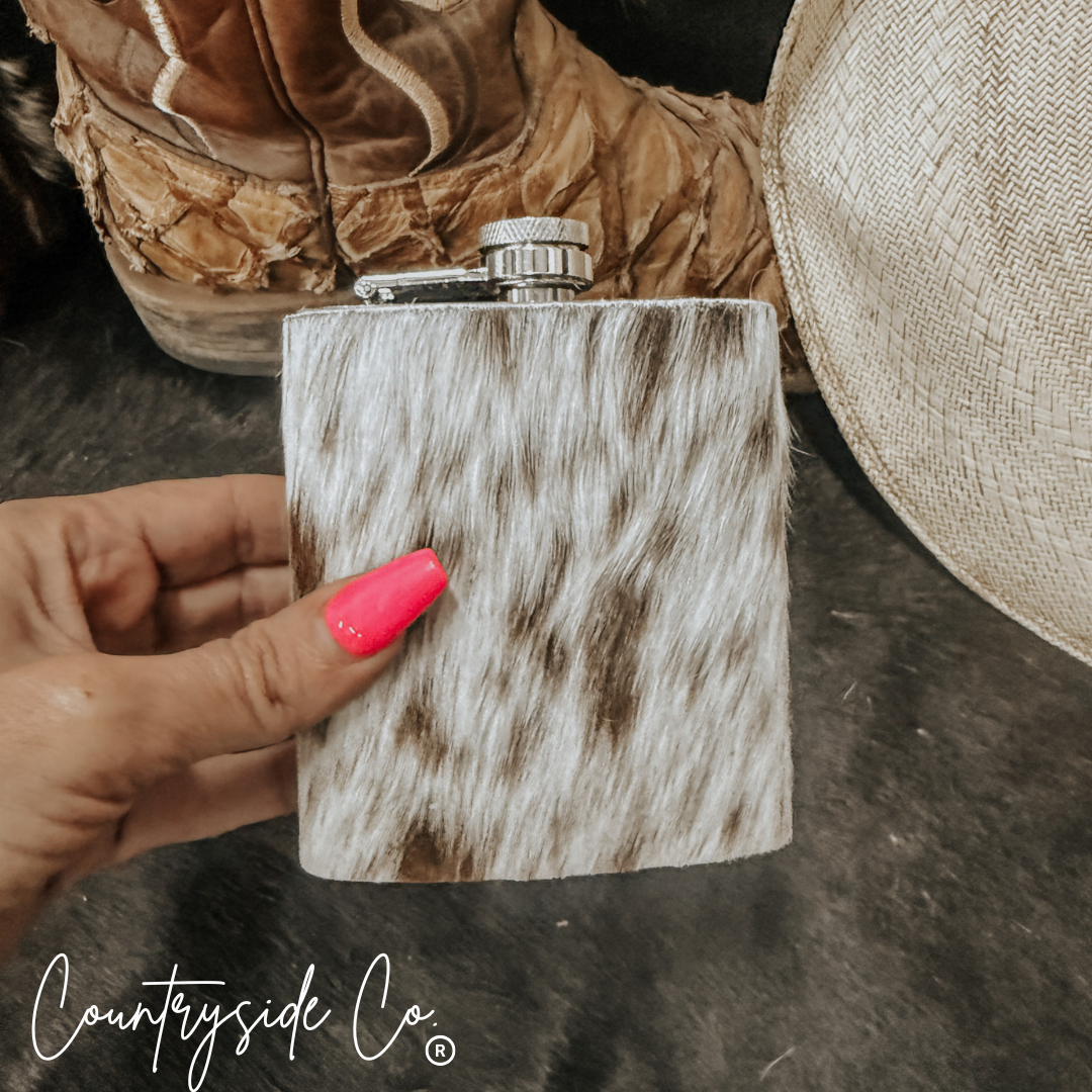 Cowhide Flask
