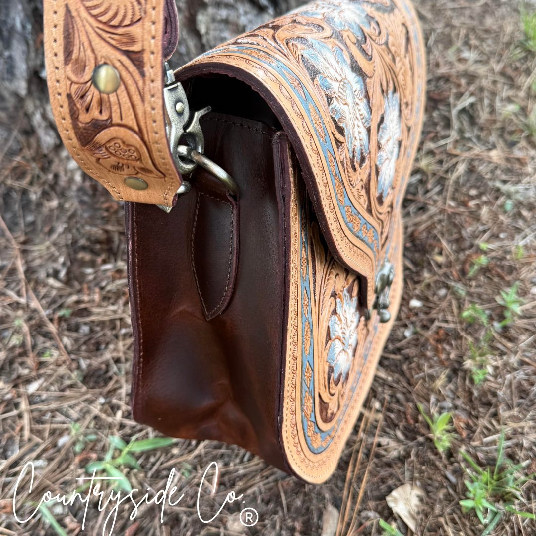 Stella Tooled Leather Concealed Carry Handbag