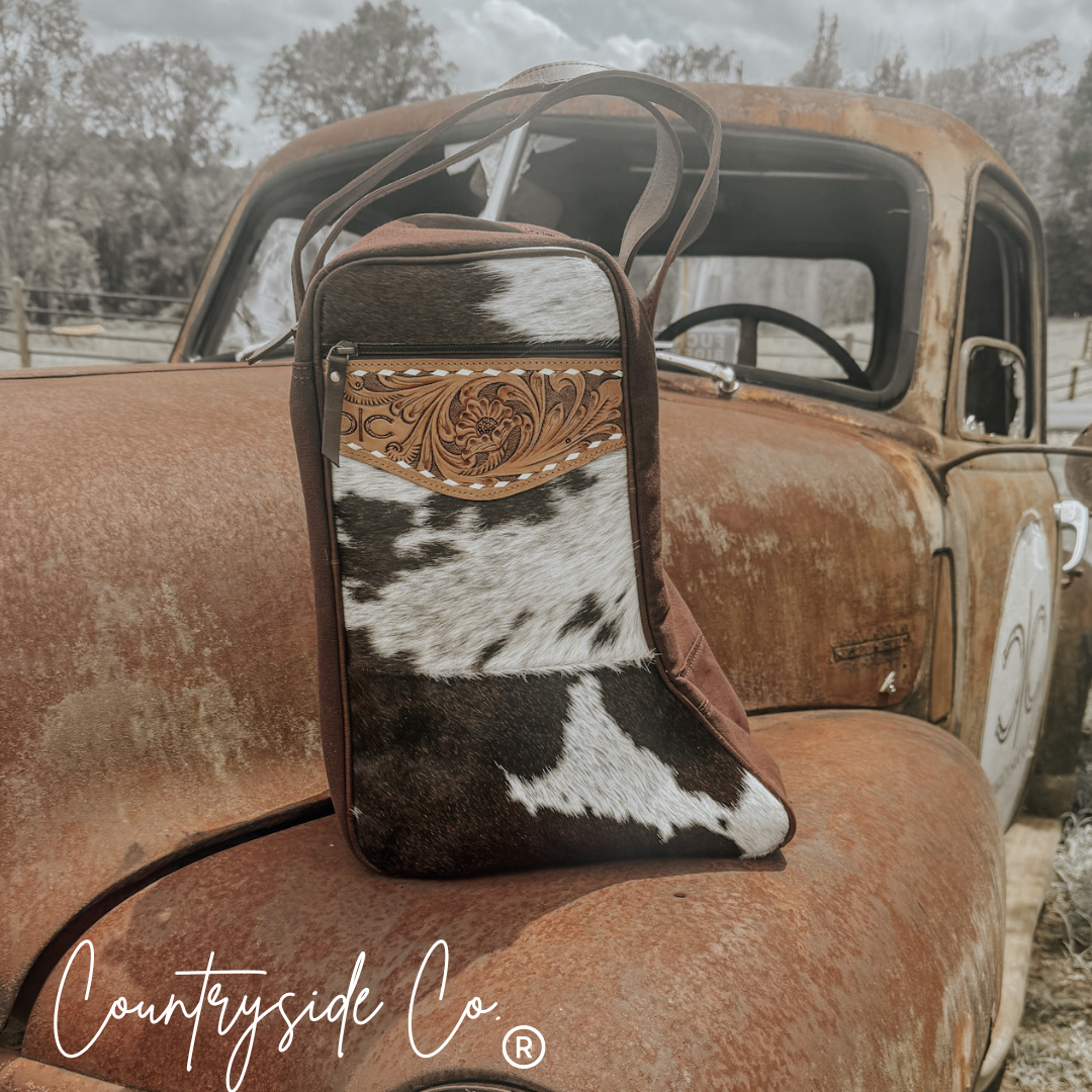 Cowhide Boot Bag