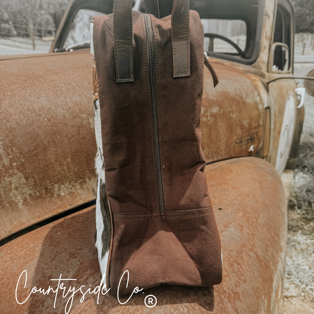 Cowhide Boot Bag