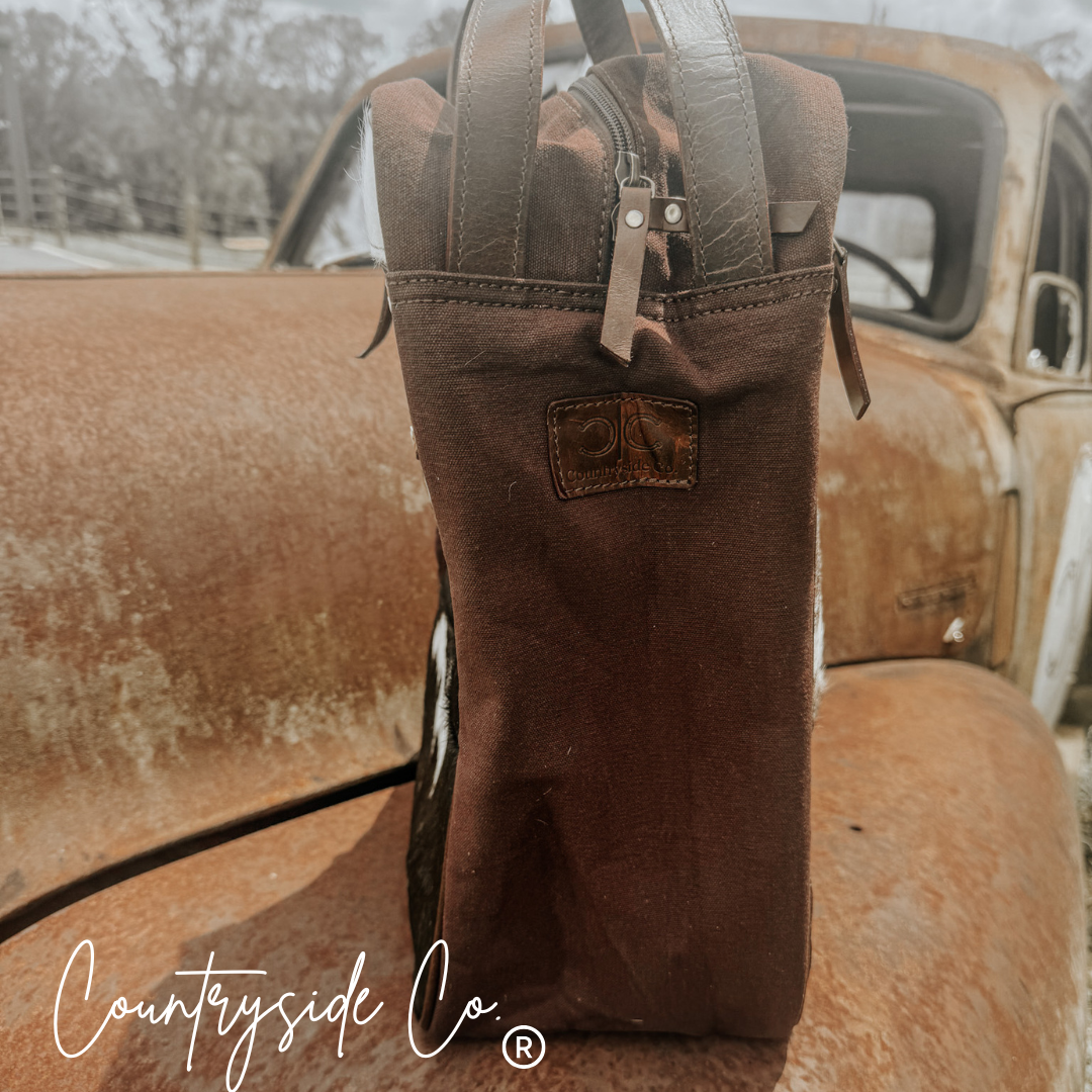 Cowhide Boot Bag