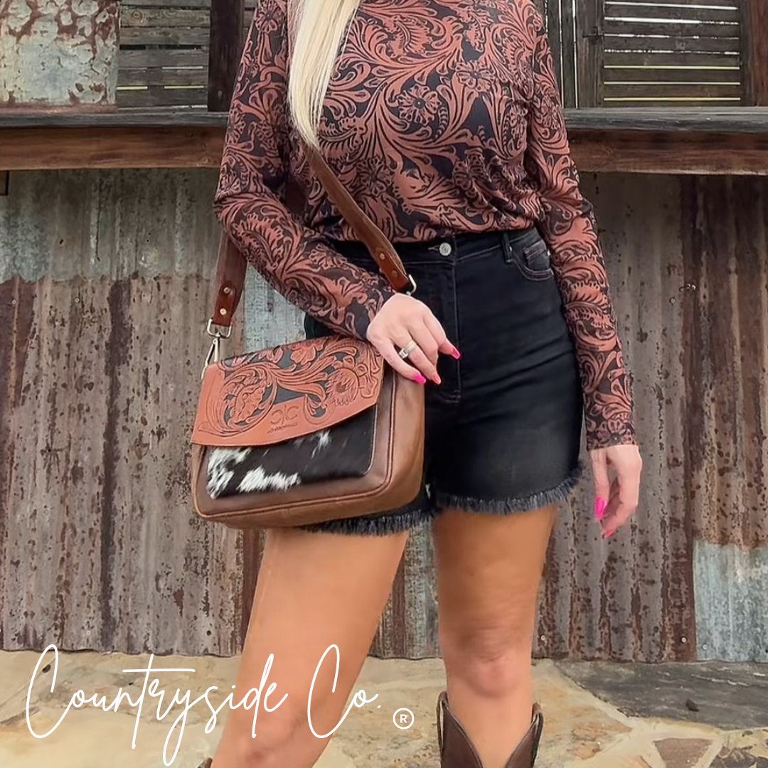 Grace Tooled Leather Purse