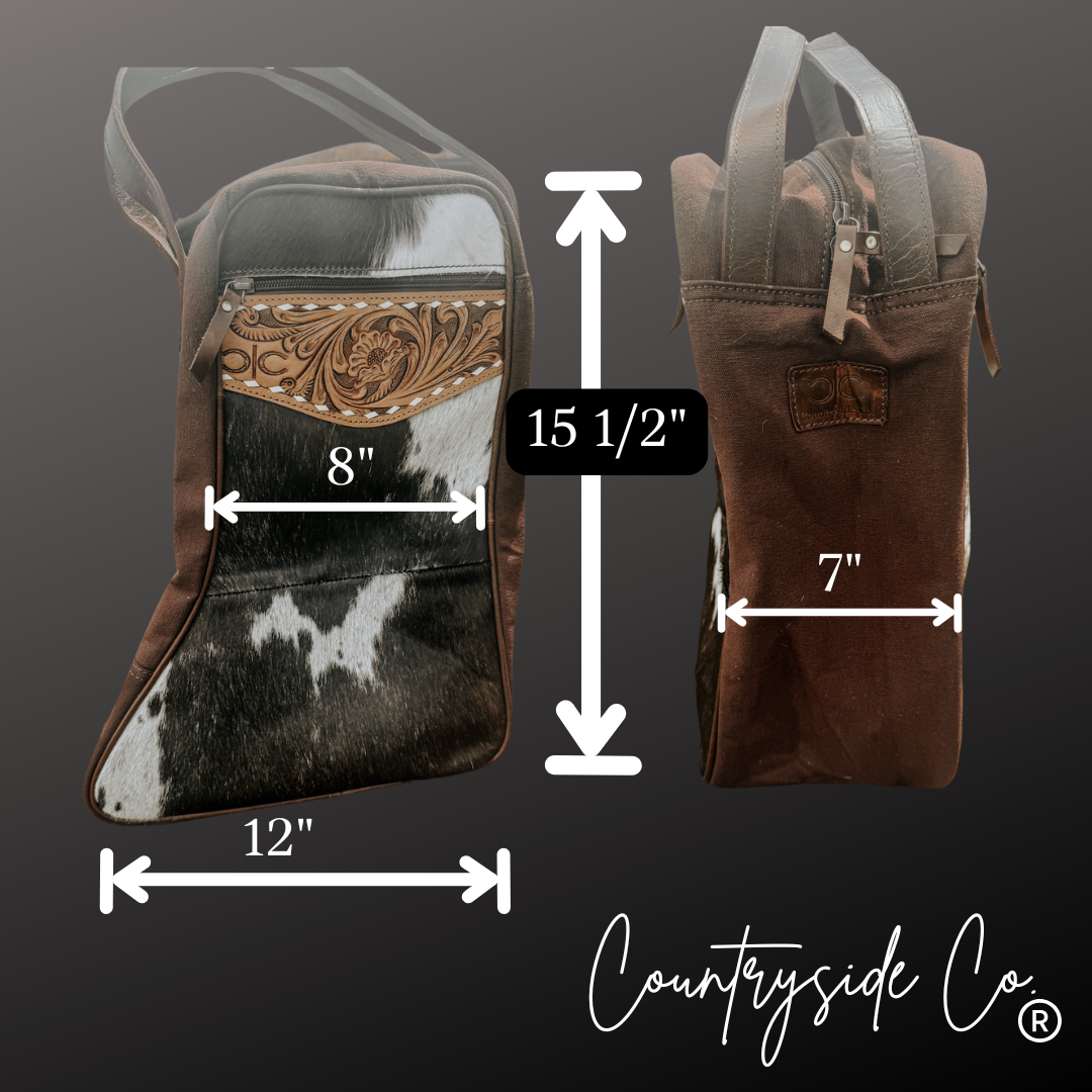 Cowhide Boot Bag