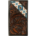 3D Resin Bead Inlay (Black / Brown) - Men's Rodeo Wallet