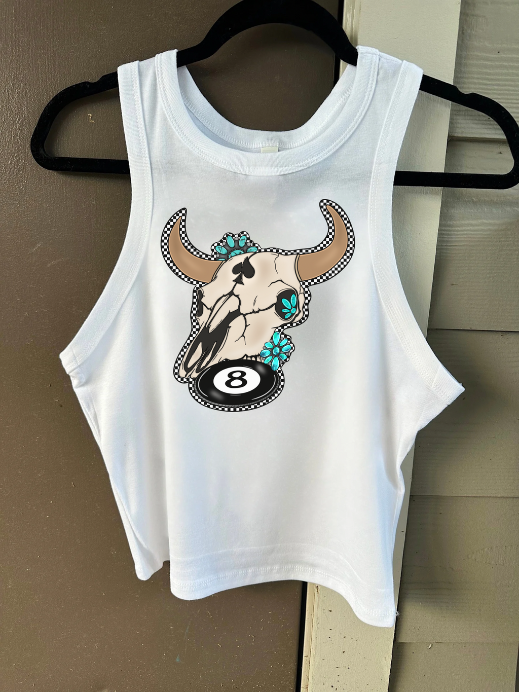Retro Longhorn Cropped Tank