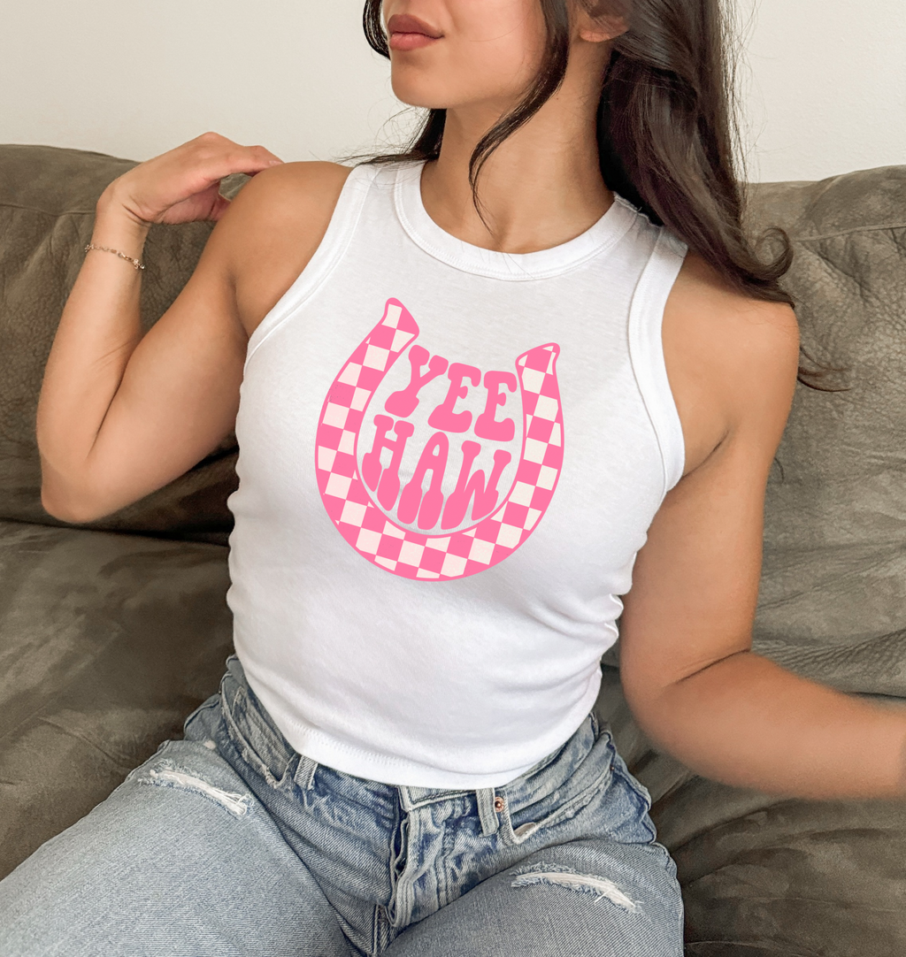 Yeehaw Horseshoe Cropped Tank