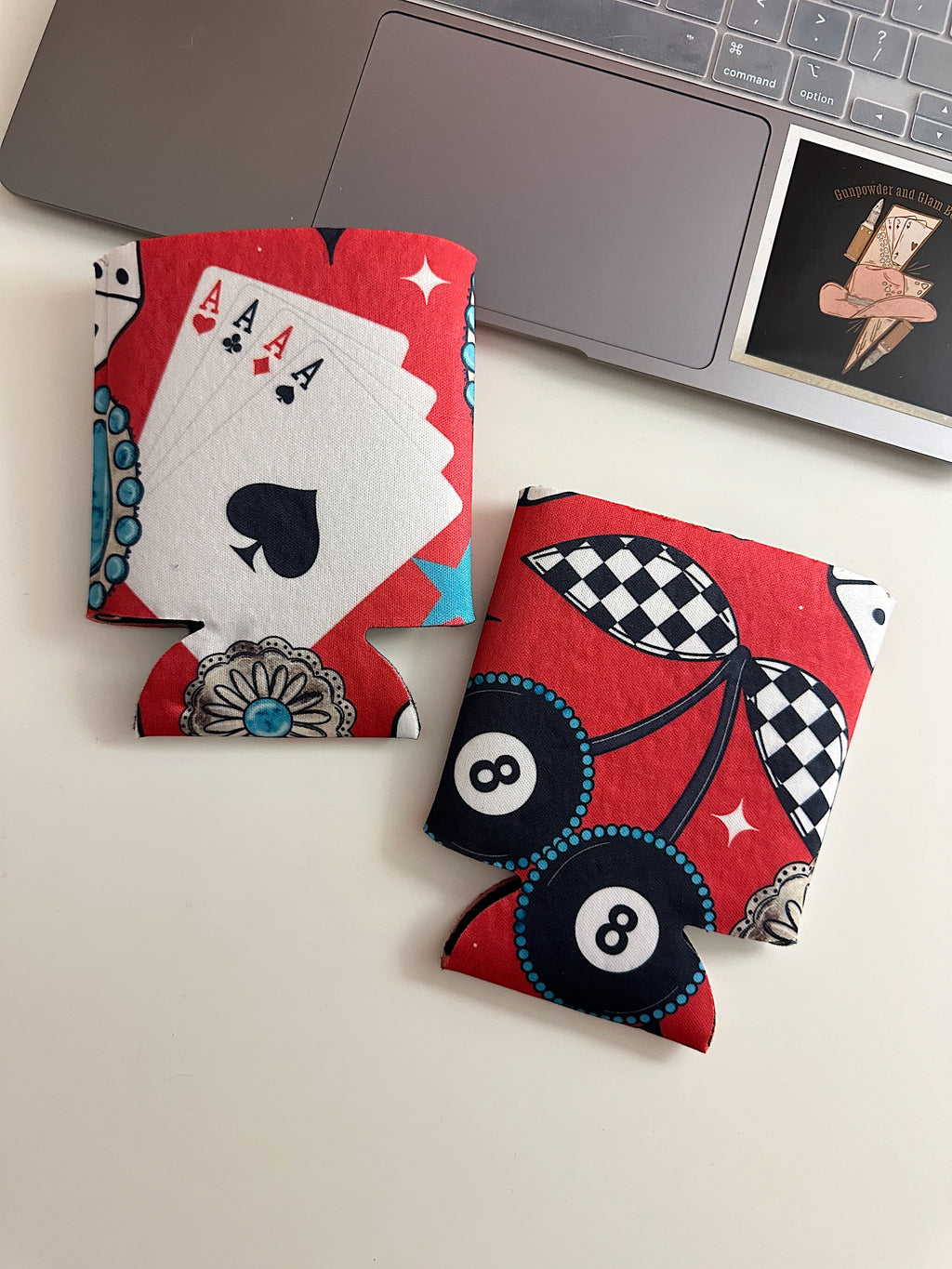 8 Ball Cherry Koozie (2 sizes)