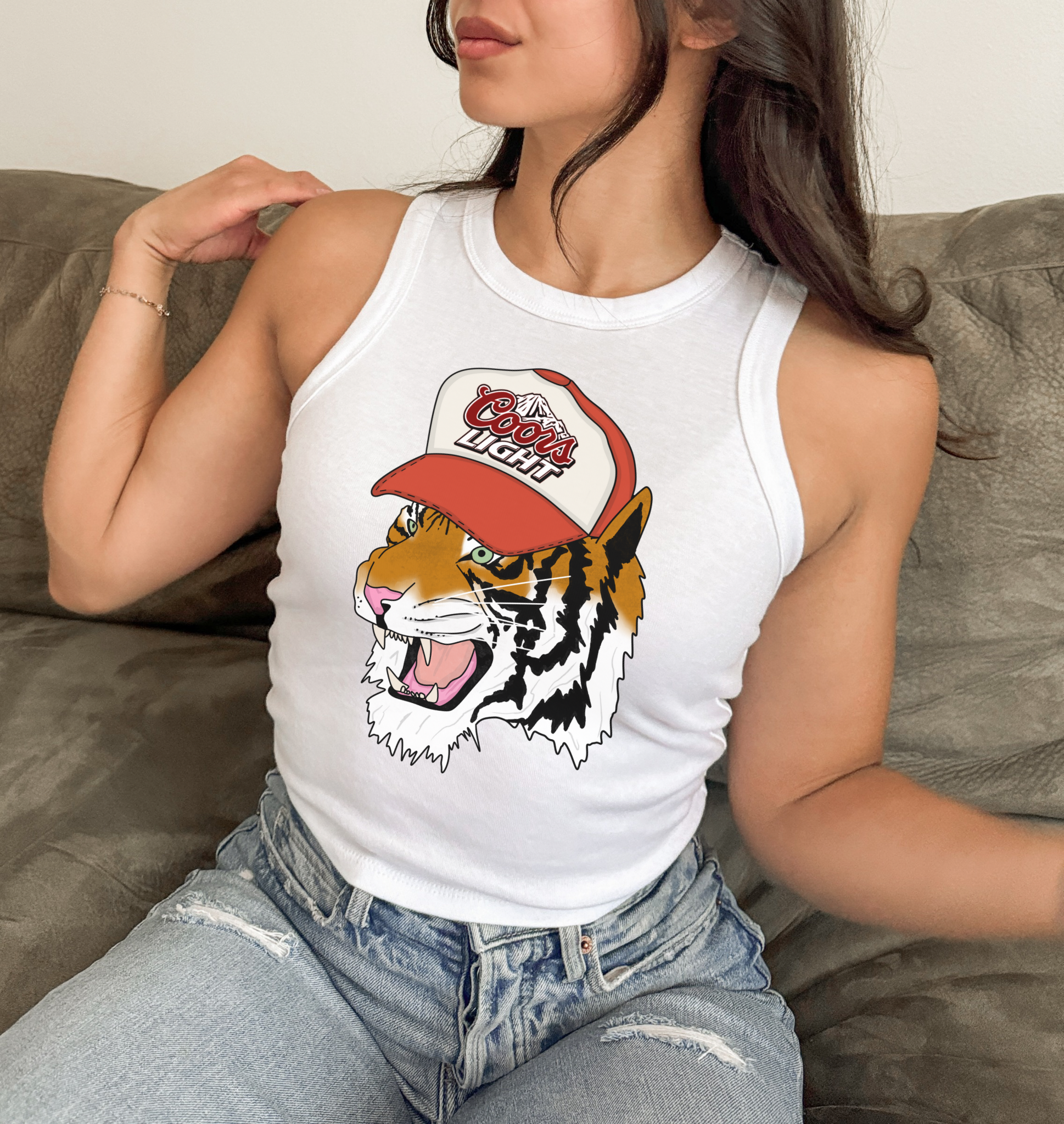 Punchy Tiger Cropped Tank