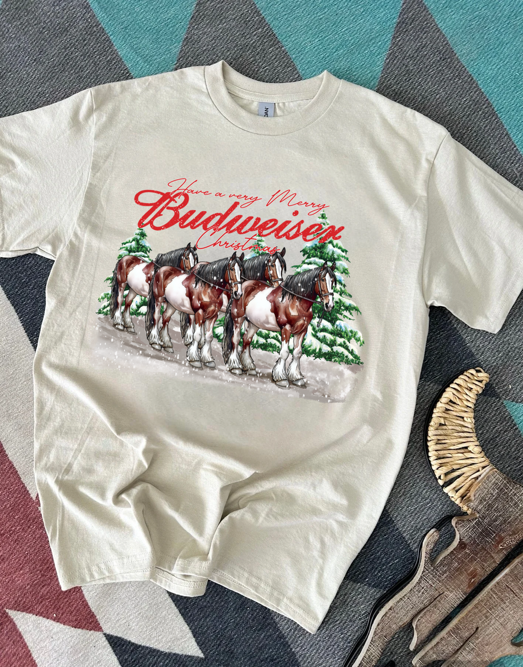 Merry Bud Christmas Tee or Crewneck
