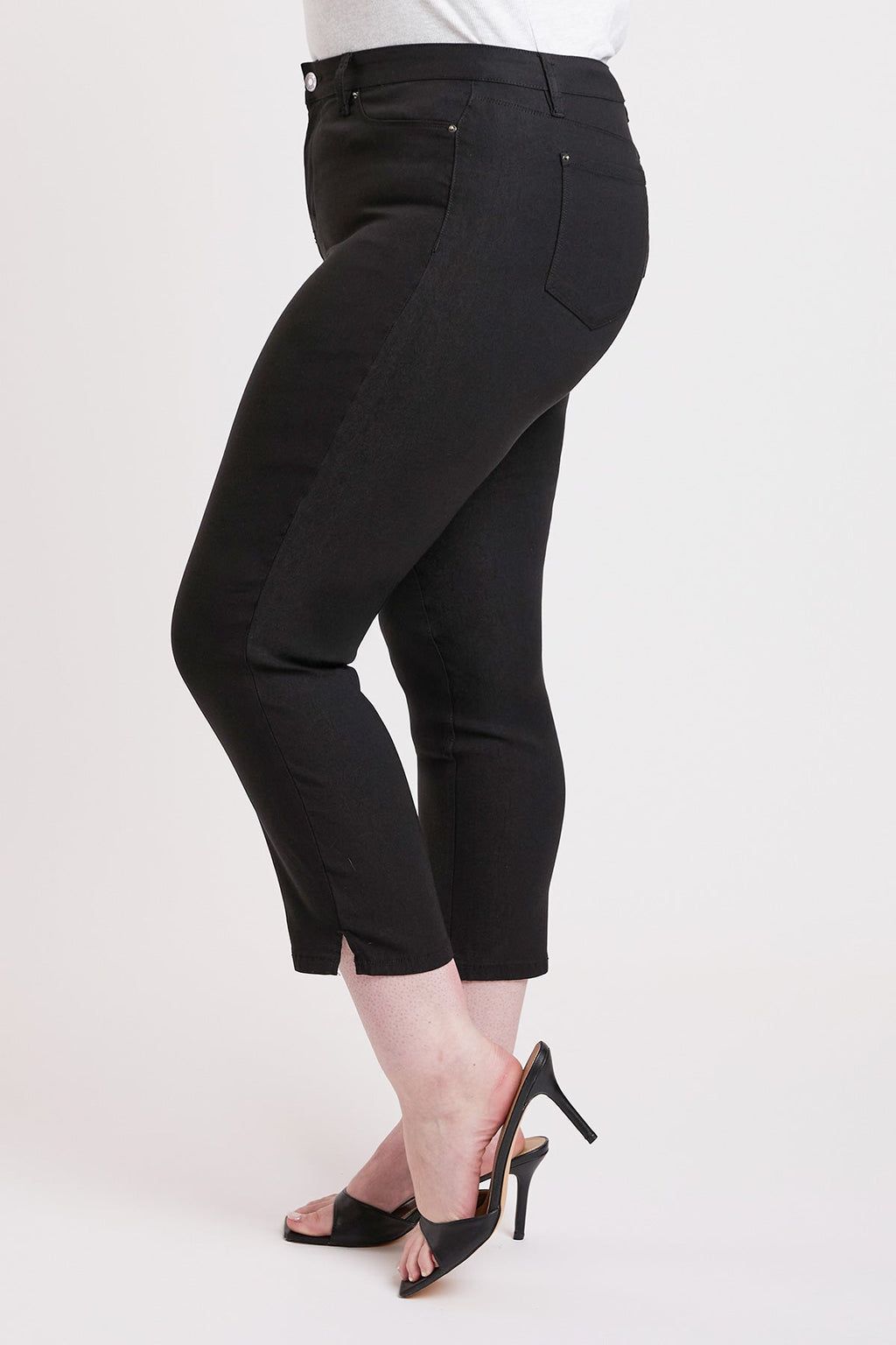 Women's Plus High Rise Hyperstretch Cropped Straight Pants