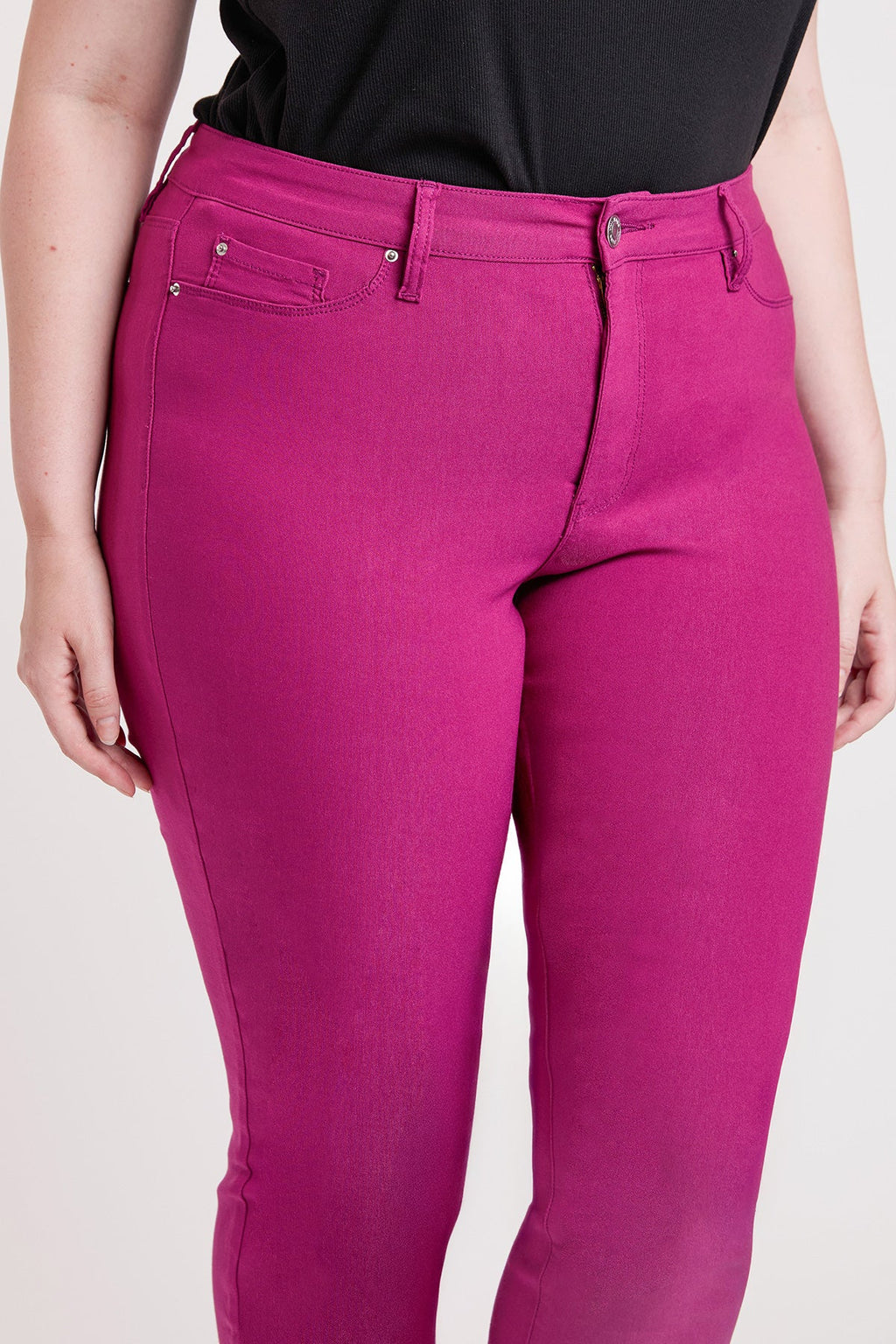 Women's Plus High Rise Hyperstretch Cropped Straight Pants