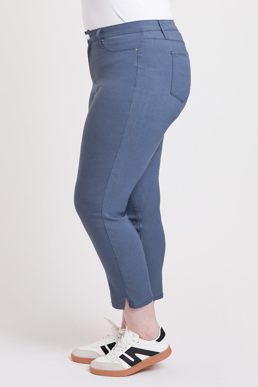 Women's Plus High Rise Hyperstretch Cropped Straight Pants