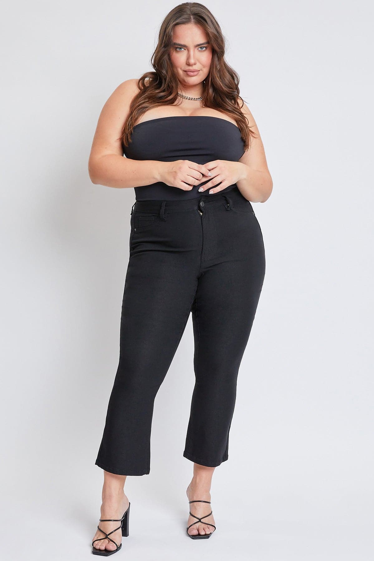 Women's Plus Hyperstretch Cropped Kick Flare Pants