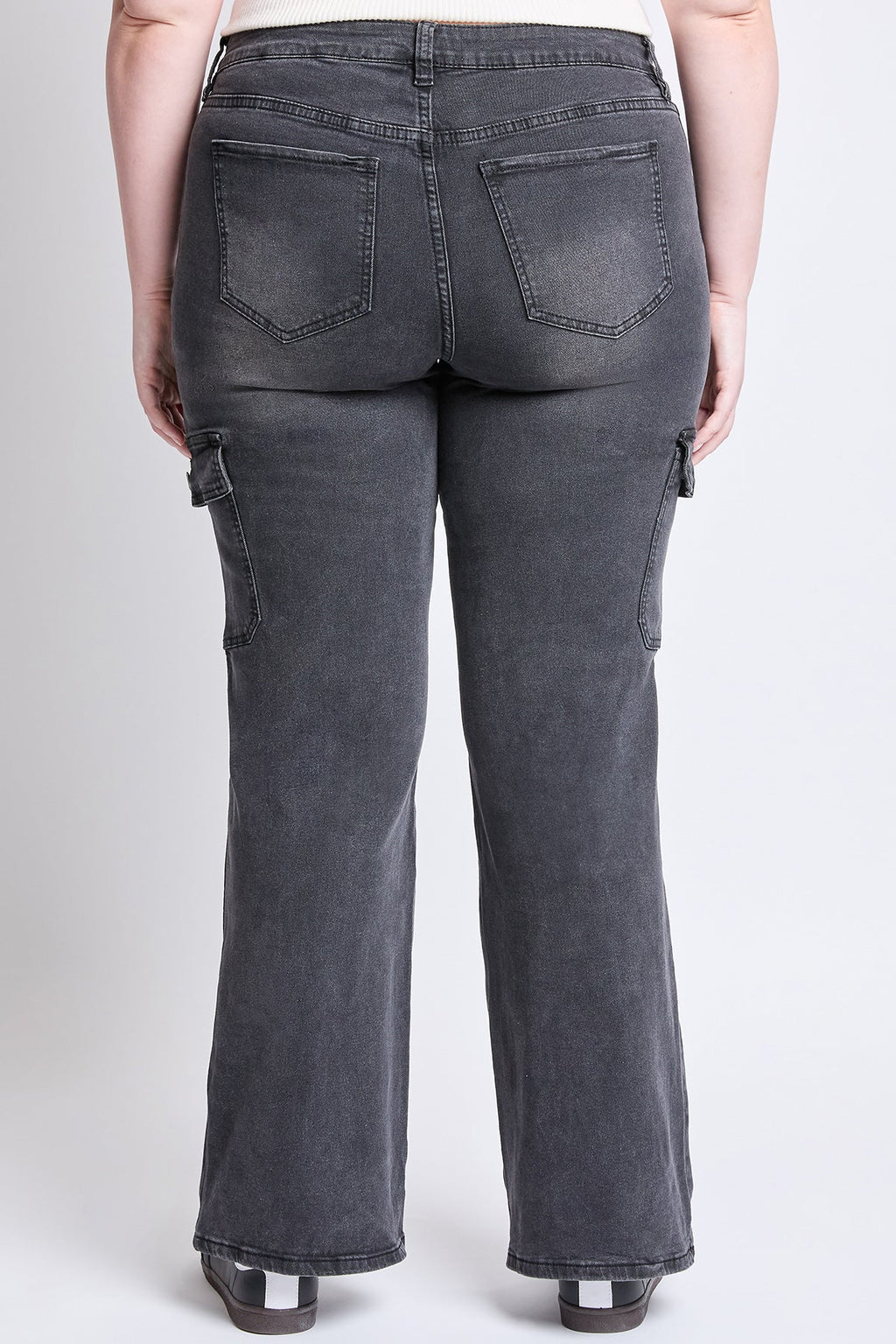 Women's Plus High Rise Wide Leg Skater Cargo Jeans