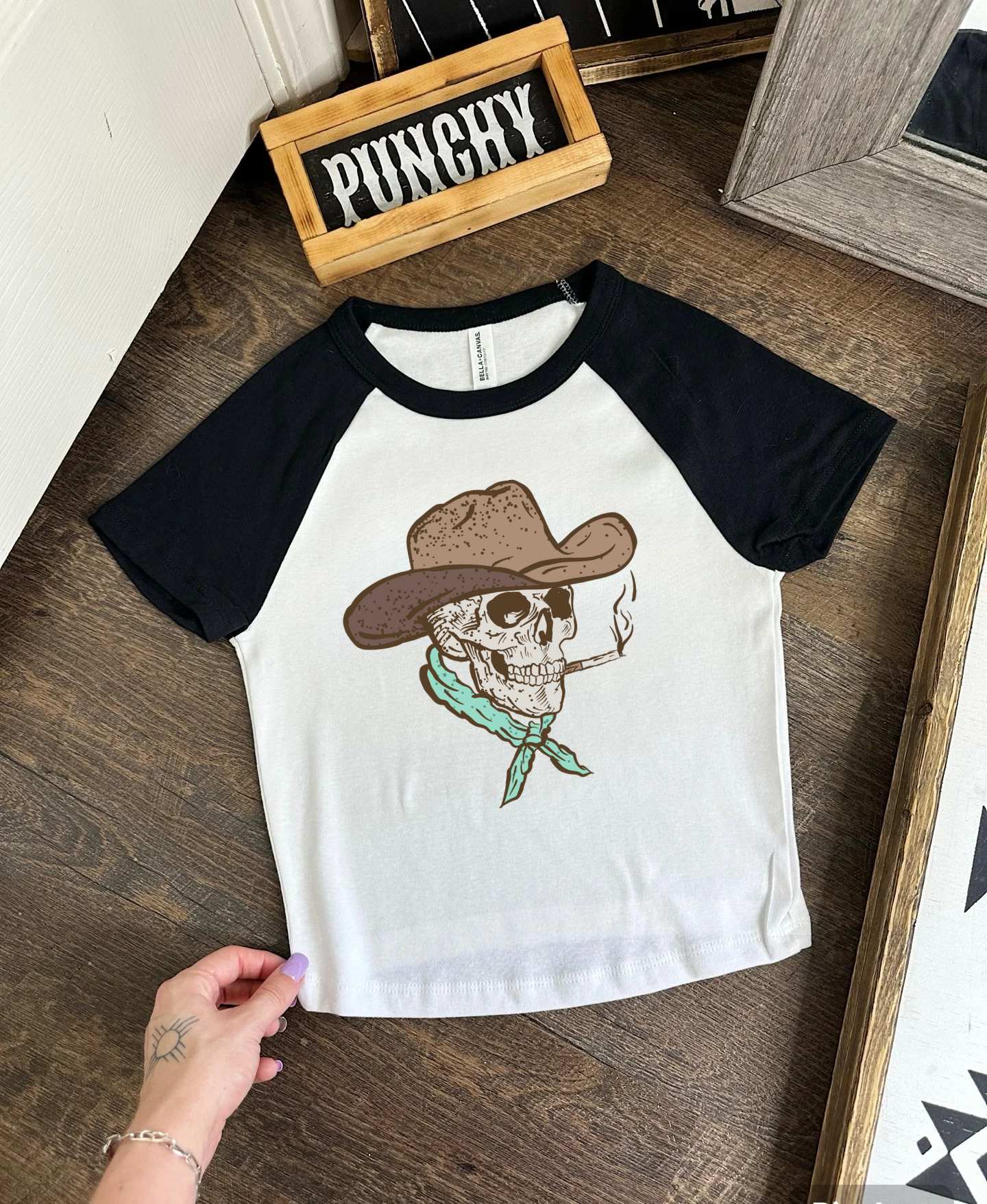 Cowboy Skelly Baby Tee