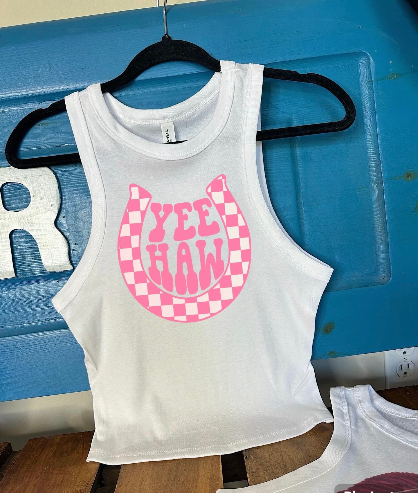 Yeehaw Horseshoe Cropped Tank