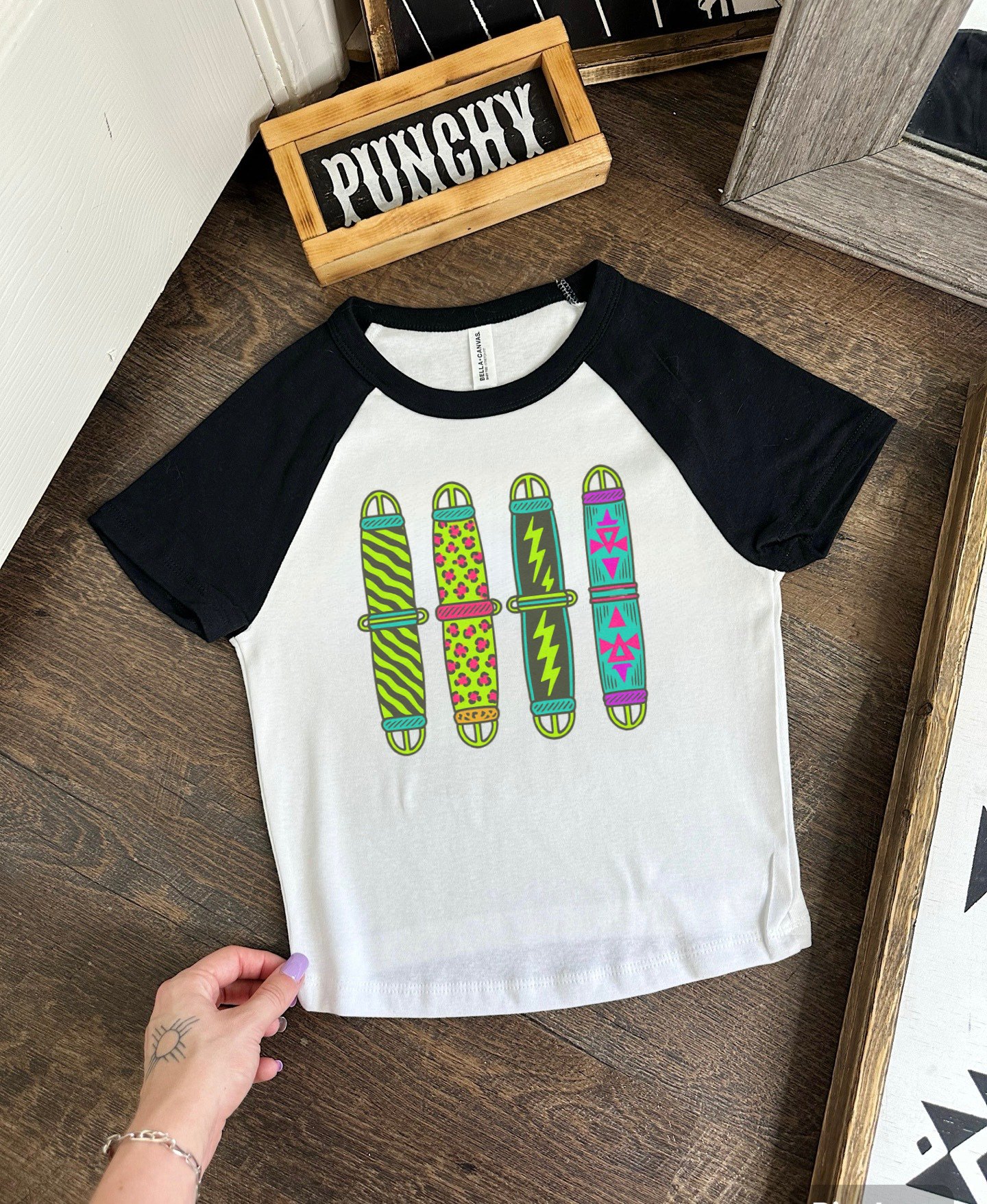 Neon Cinches Baby Tee