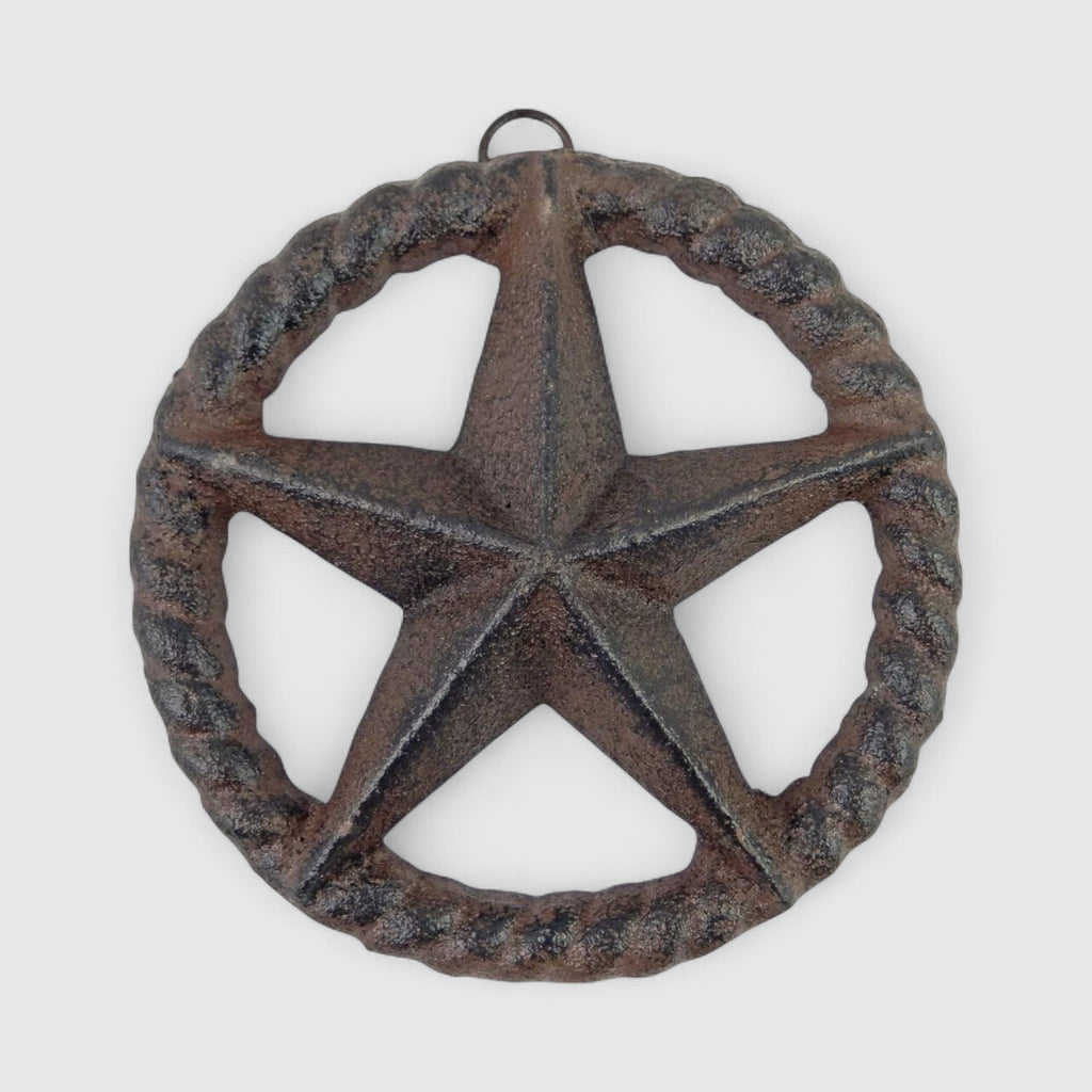 Roped Cast Iron Star - Western Rustic Wall Decor