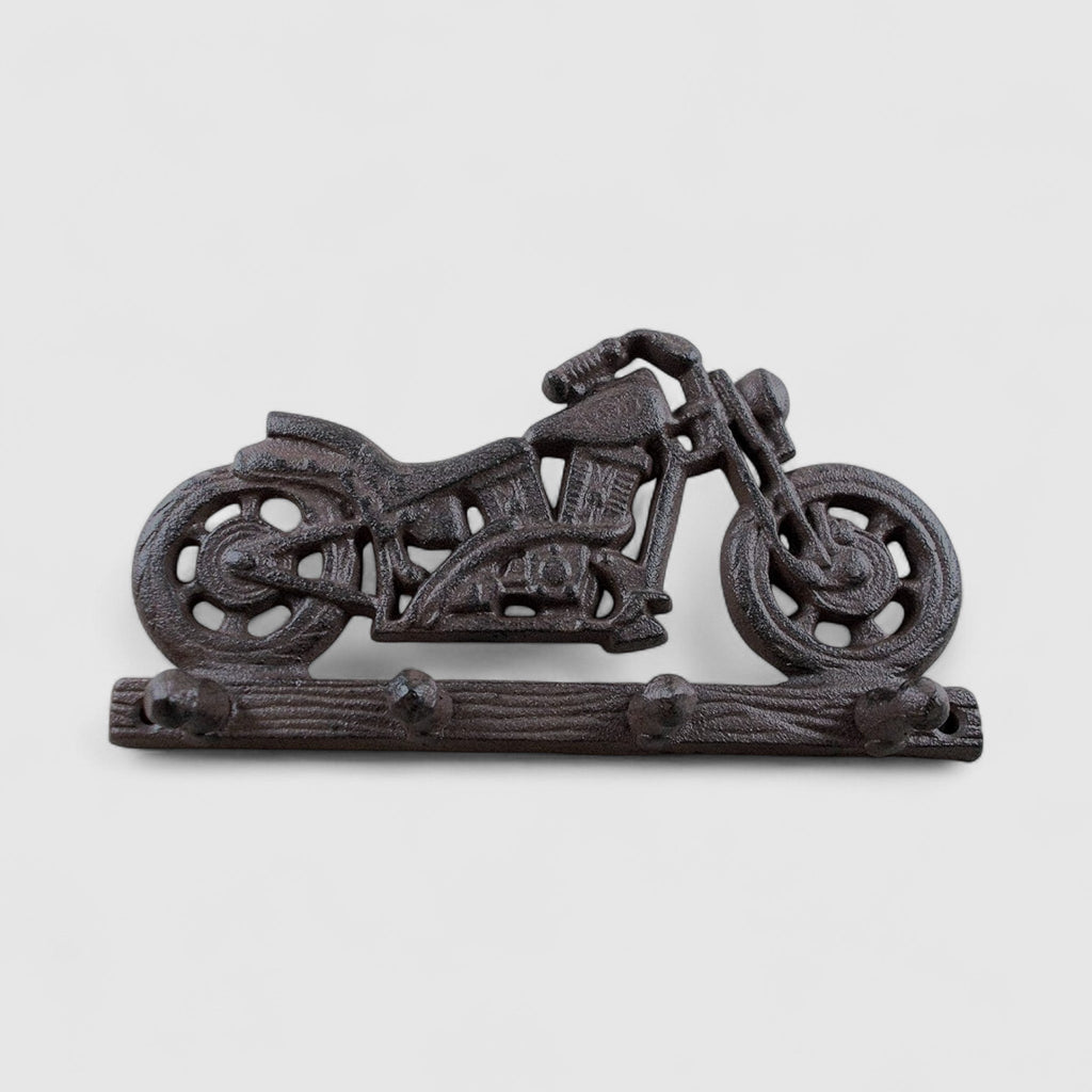 Cast Iron Motorcycle Hook - Rustic Garage Wall Decor, Motorcycle Enthusiast