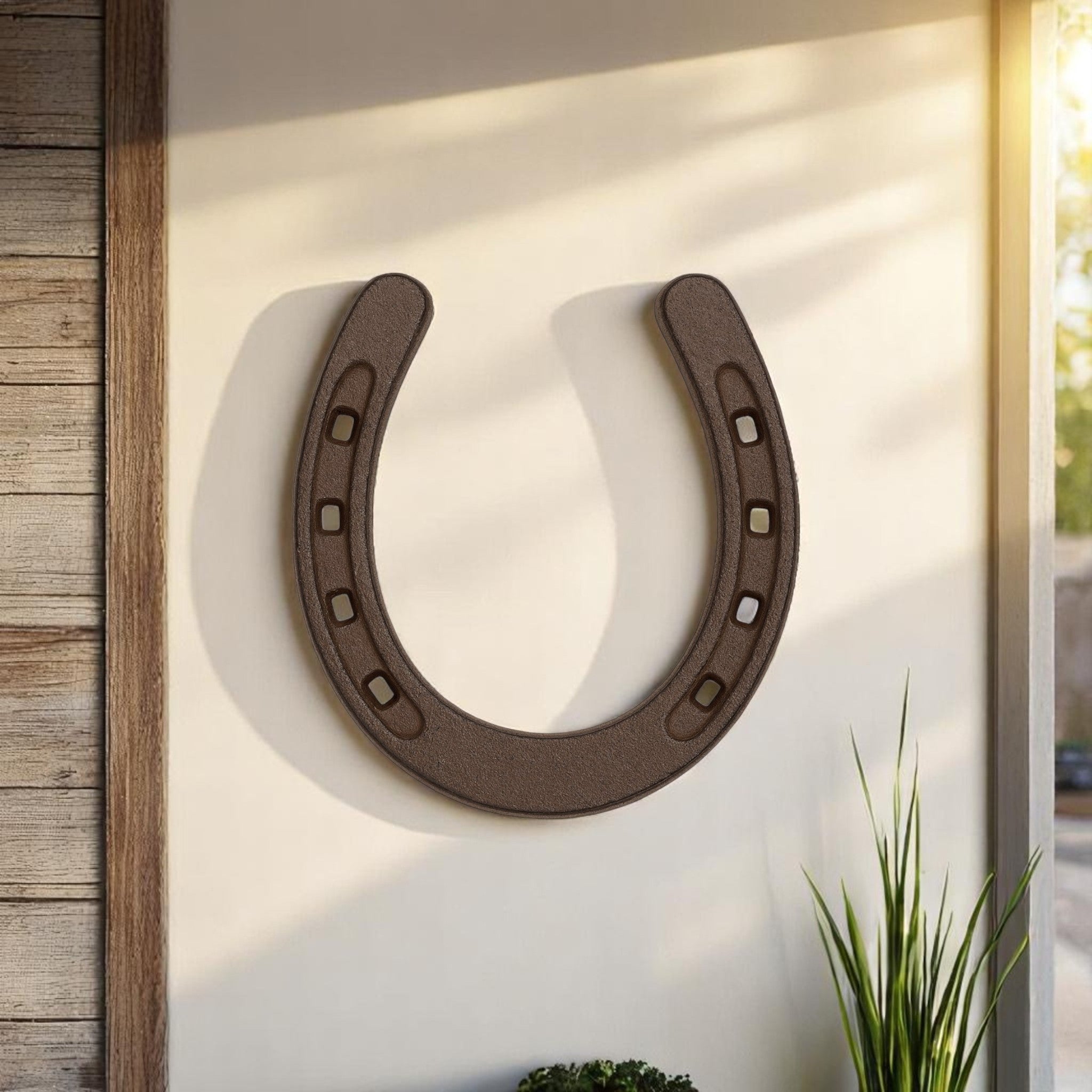 Cast Iron Horseshoe - Rustic Western Good Luck Charm, Home Decor Accent