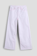Girls Baby Pink Hickory Stripe Wide Leg Pant