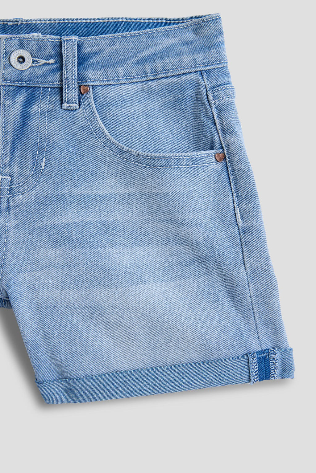 Girls Shorts With Rolled Up Cuff