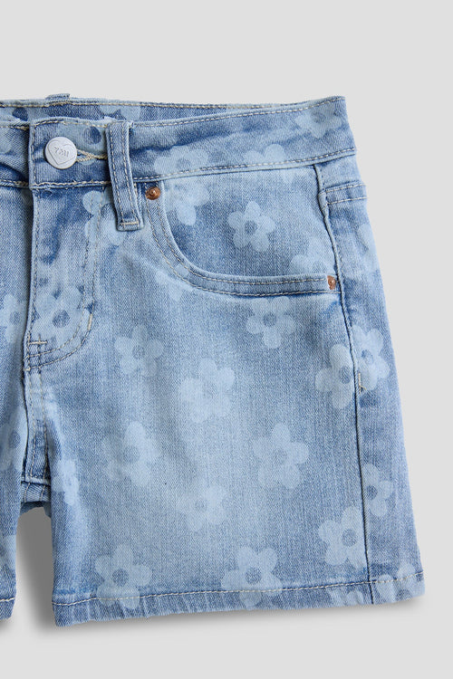 Girls Daisy Floral Print Shorts