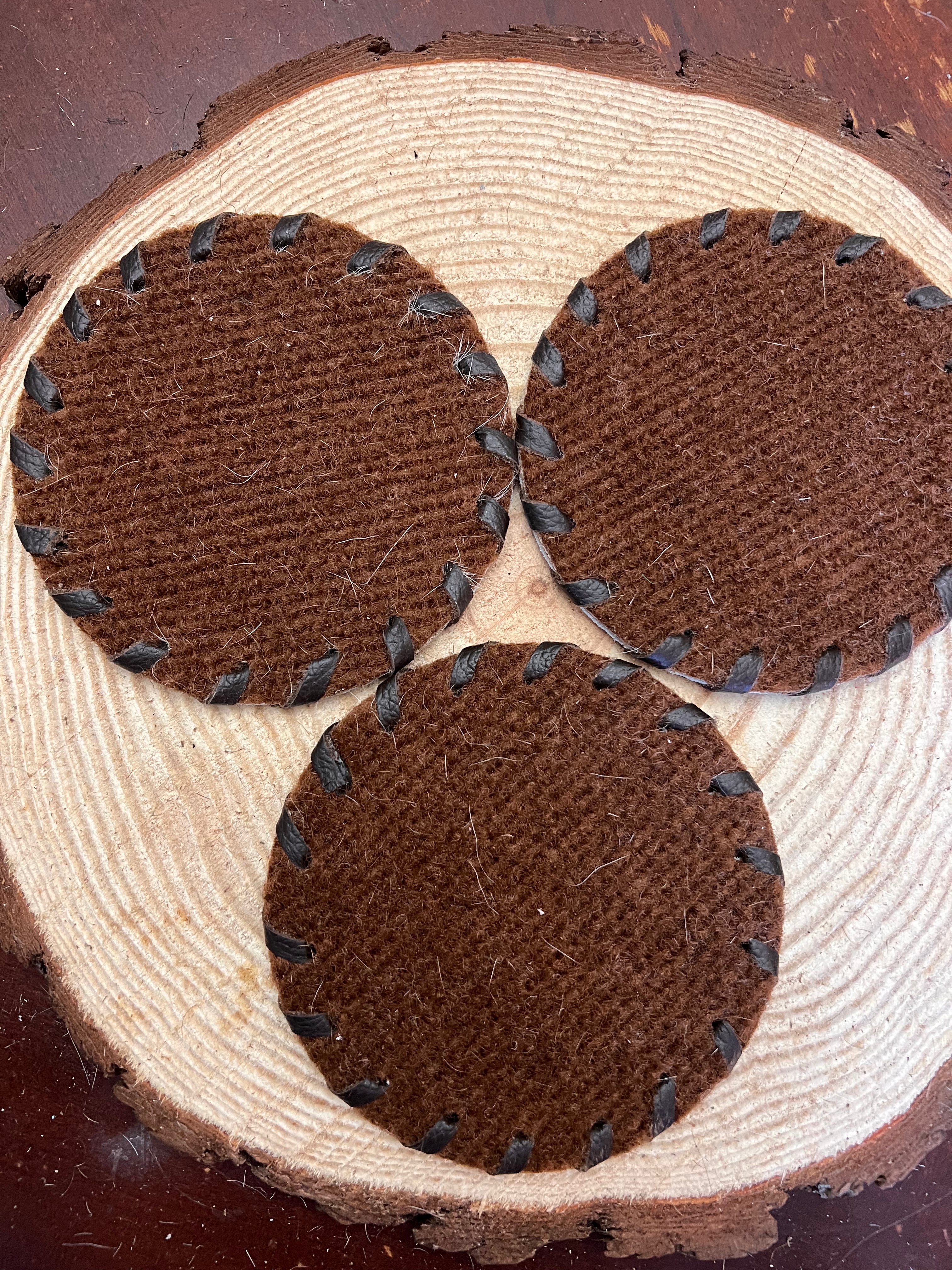 Star Cowhide Coasters